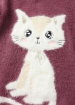 Kids Girl Hairy-Knitted Short Dress - Image 3