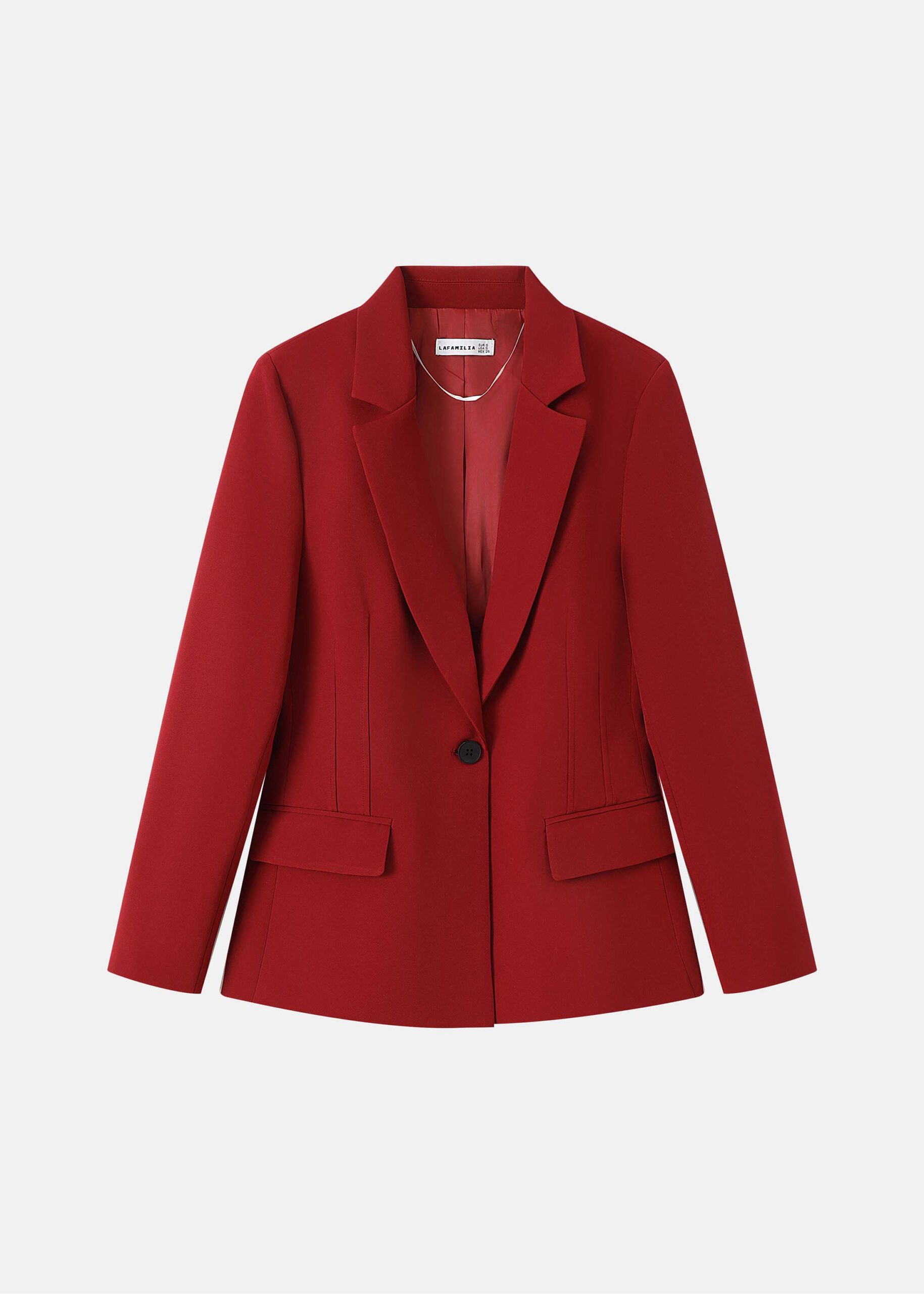 6126203035212-a بليزر نسائي سادة بتصميم مفصل - الصورة 1