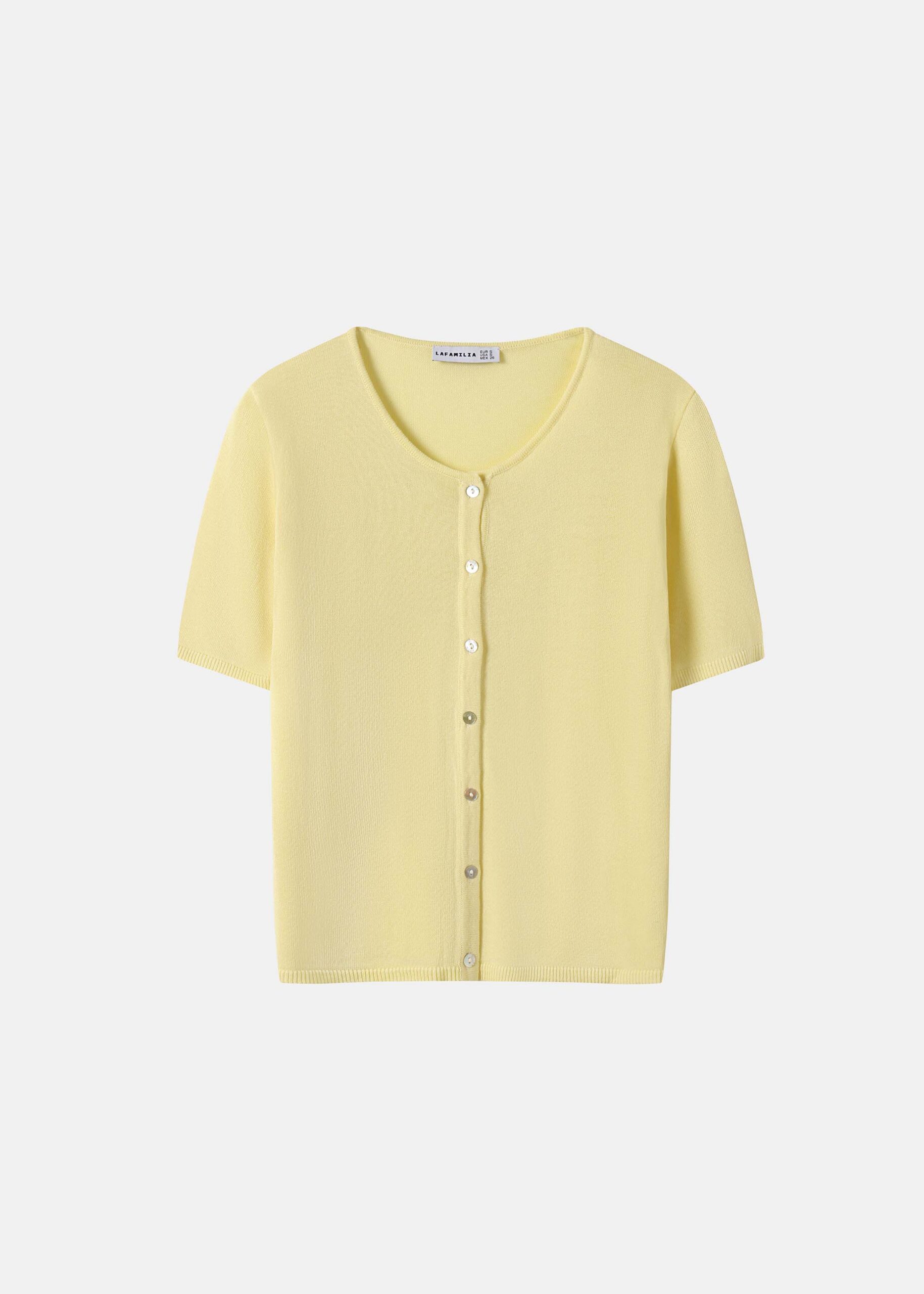 6126204018920-a Women Short Sleeve Knit Cardigan - Image 1