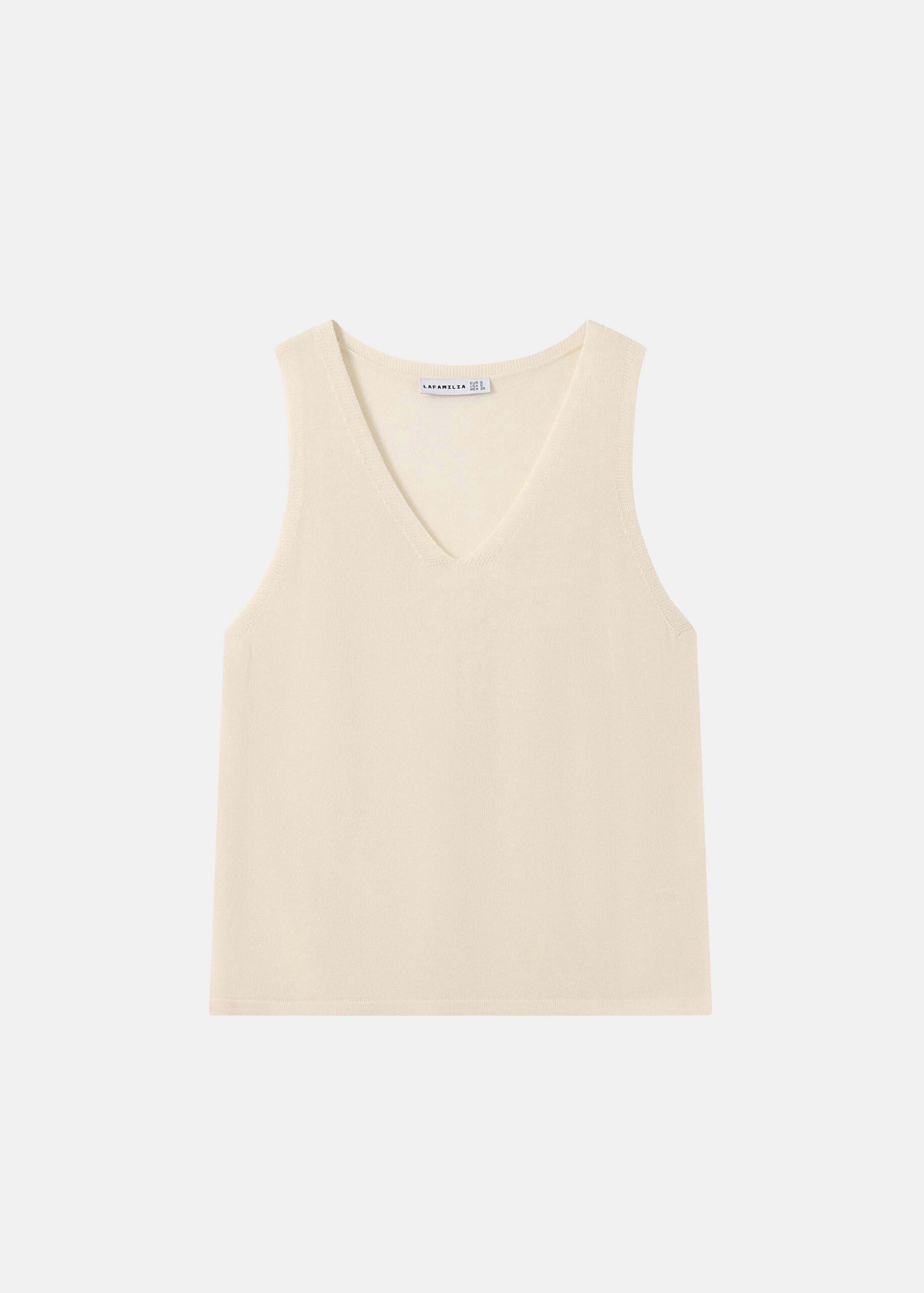 6126216019176-a بلوزة نسائي محاكة بدون أكمام - الصورة 1