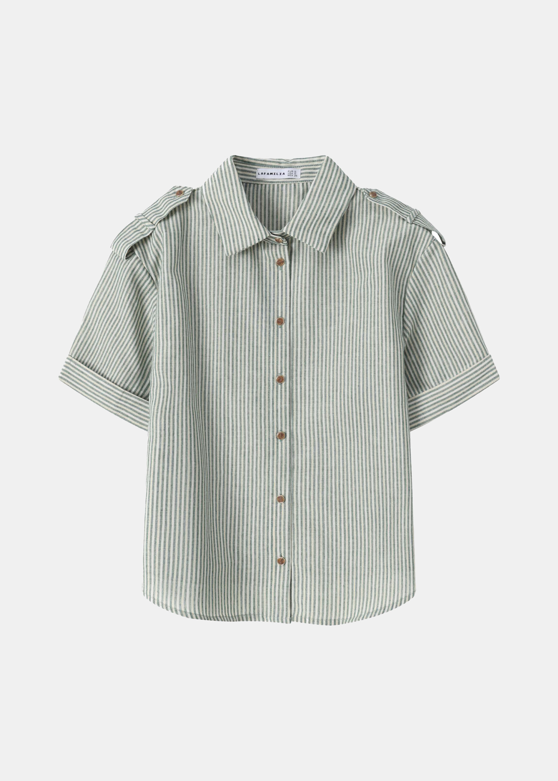 Women Stripped Cropped Shirt