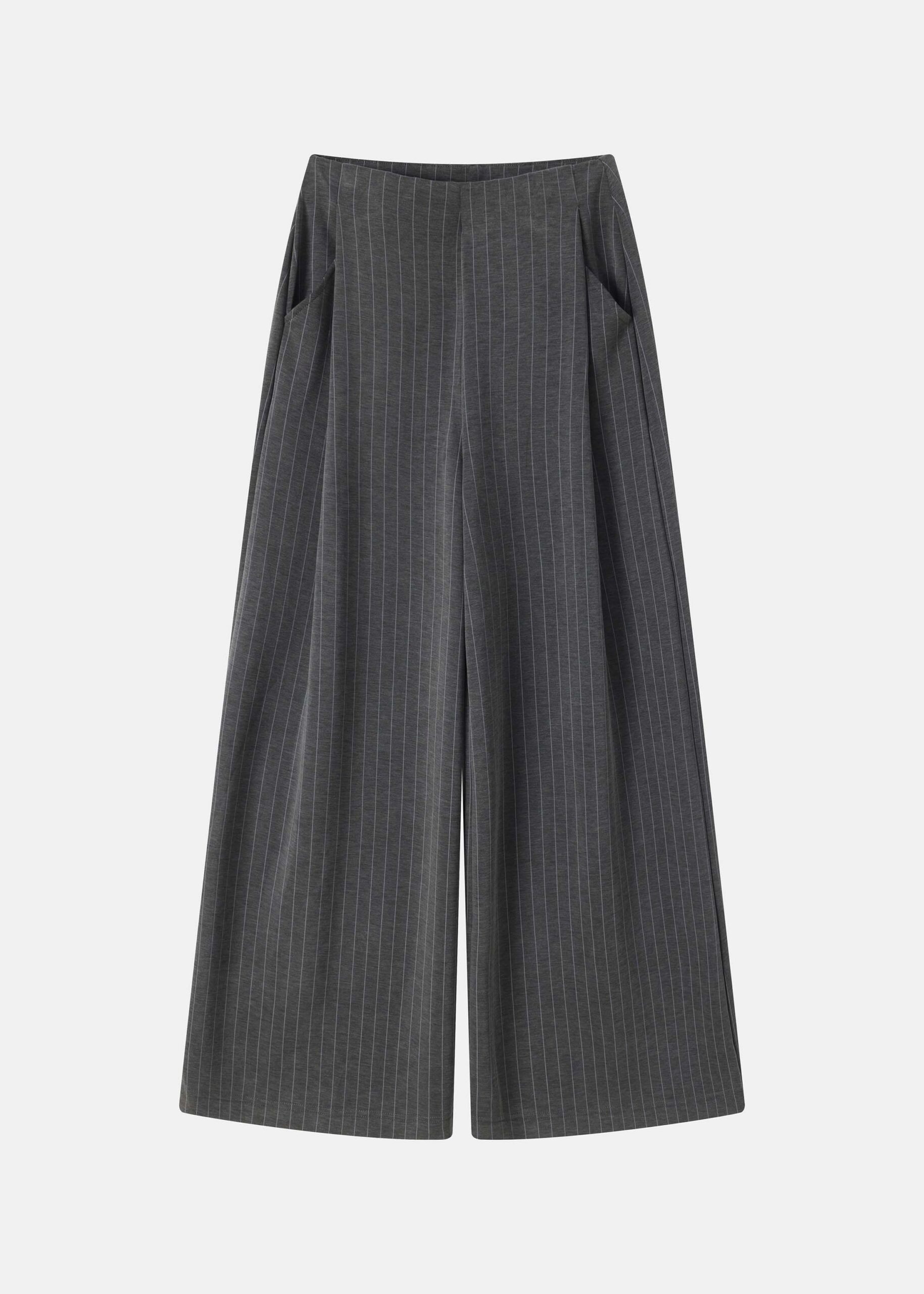 6126208050218-a Women Striped Elasticated Waist Trouser - Image 1