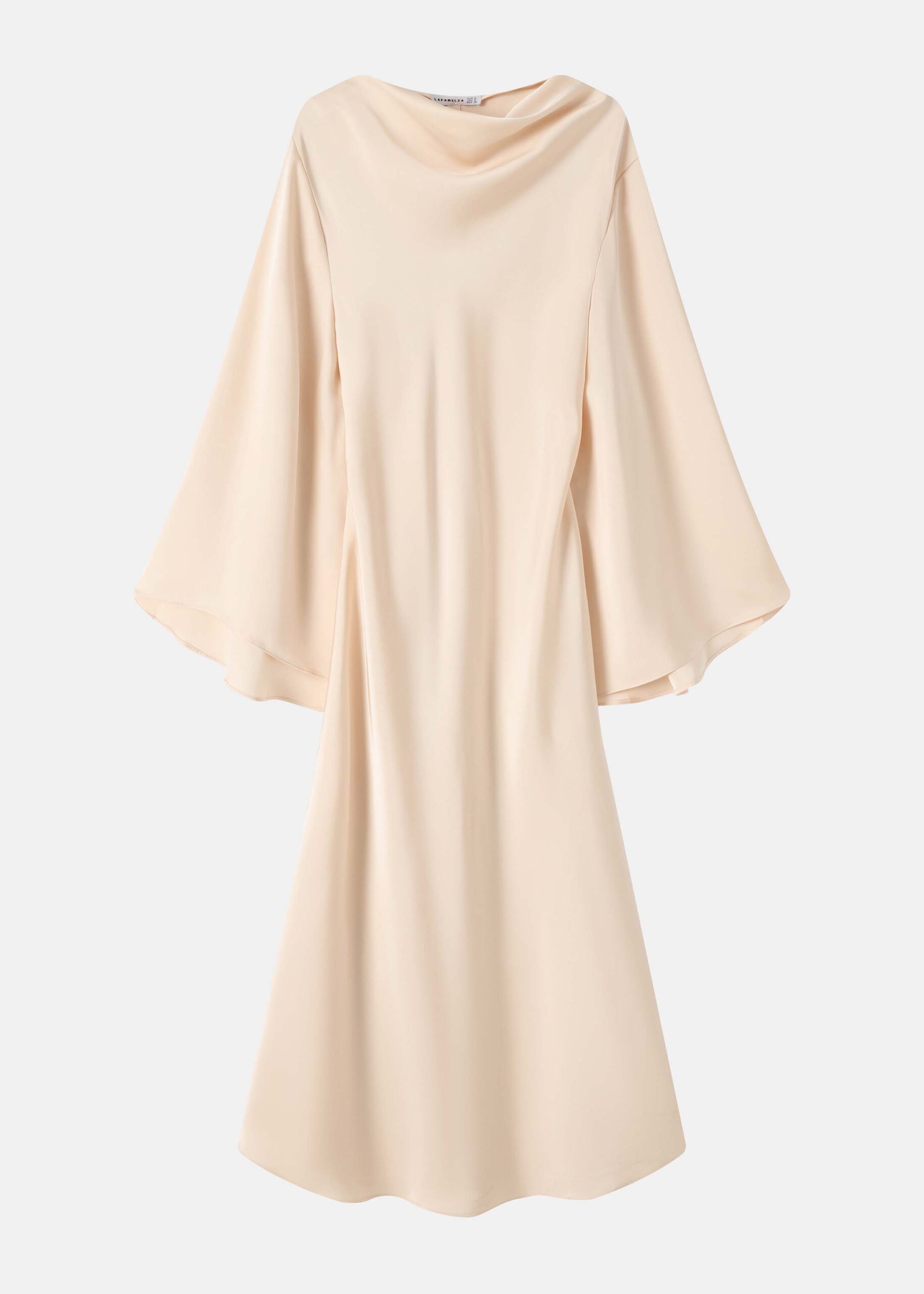 6126209013604-a فستان نسائي طويل بياقة منسدلة - الصورة 1