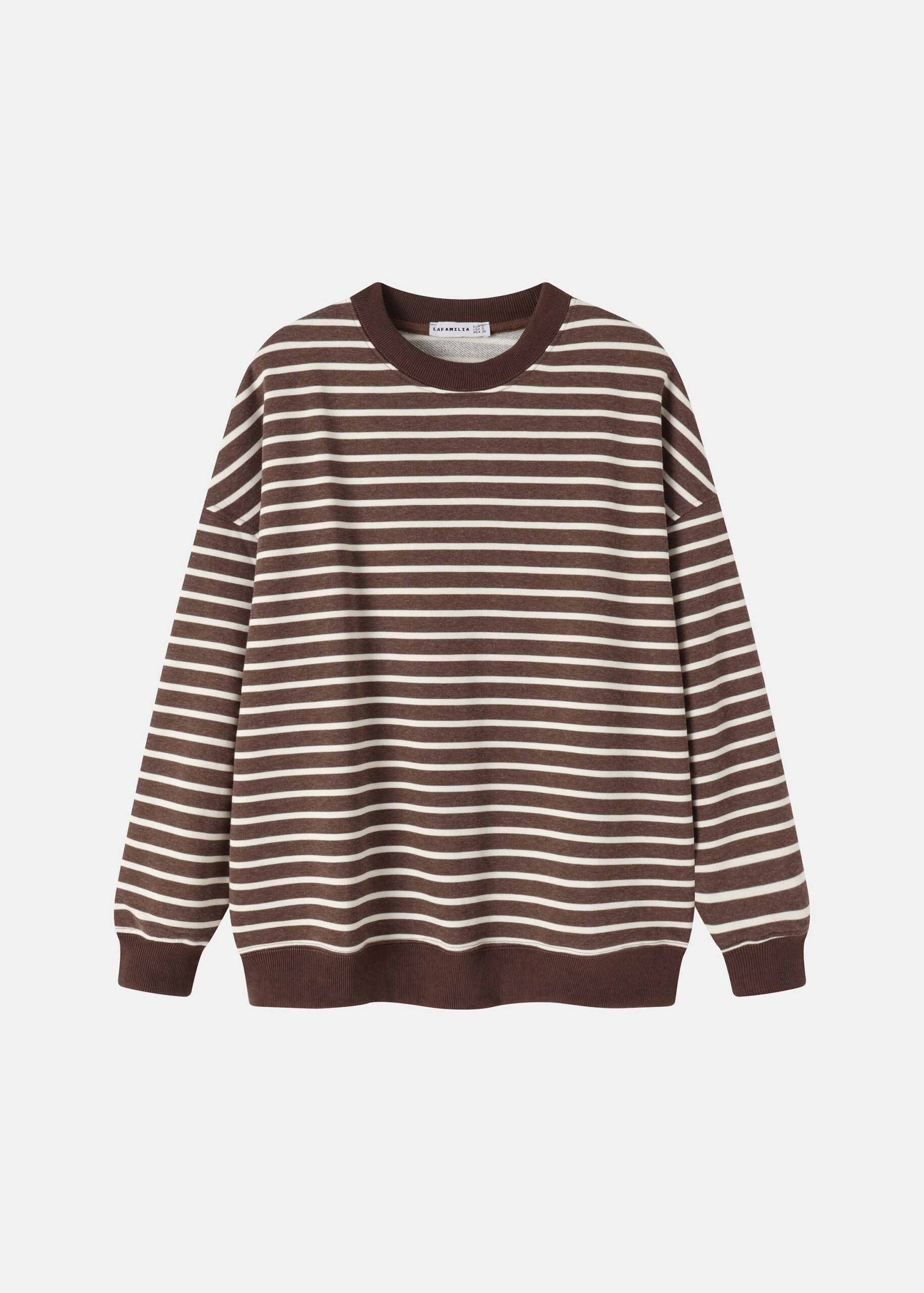 6126216033042-a Women Striped Sweatshirt - Image 1