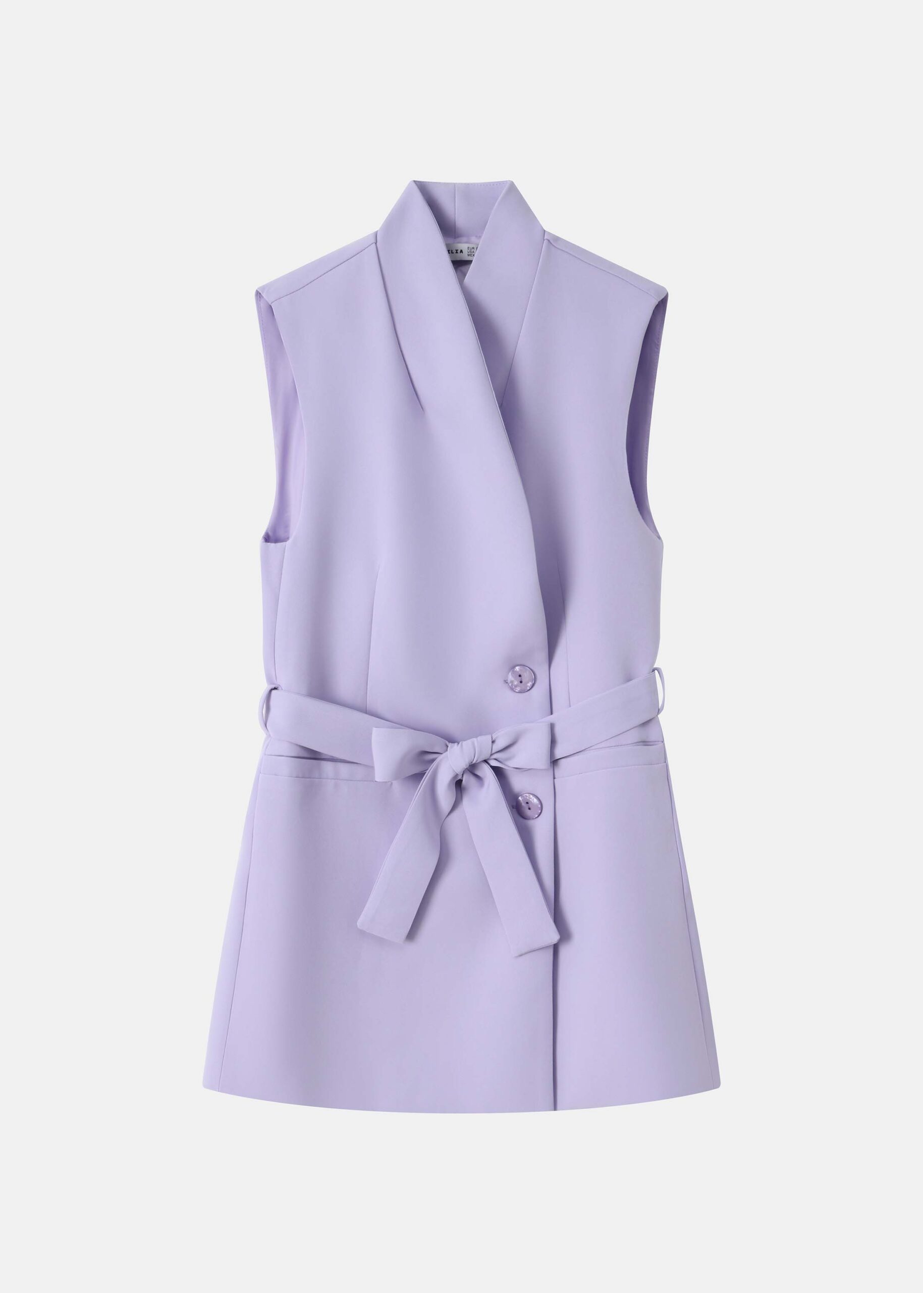 6126217035715-a Women Sleeveless Belted Vest - Image 1