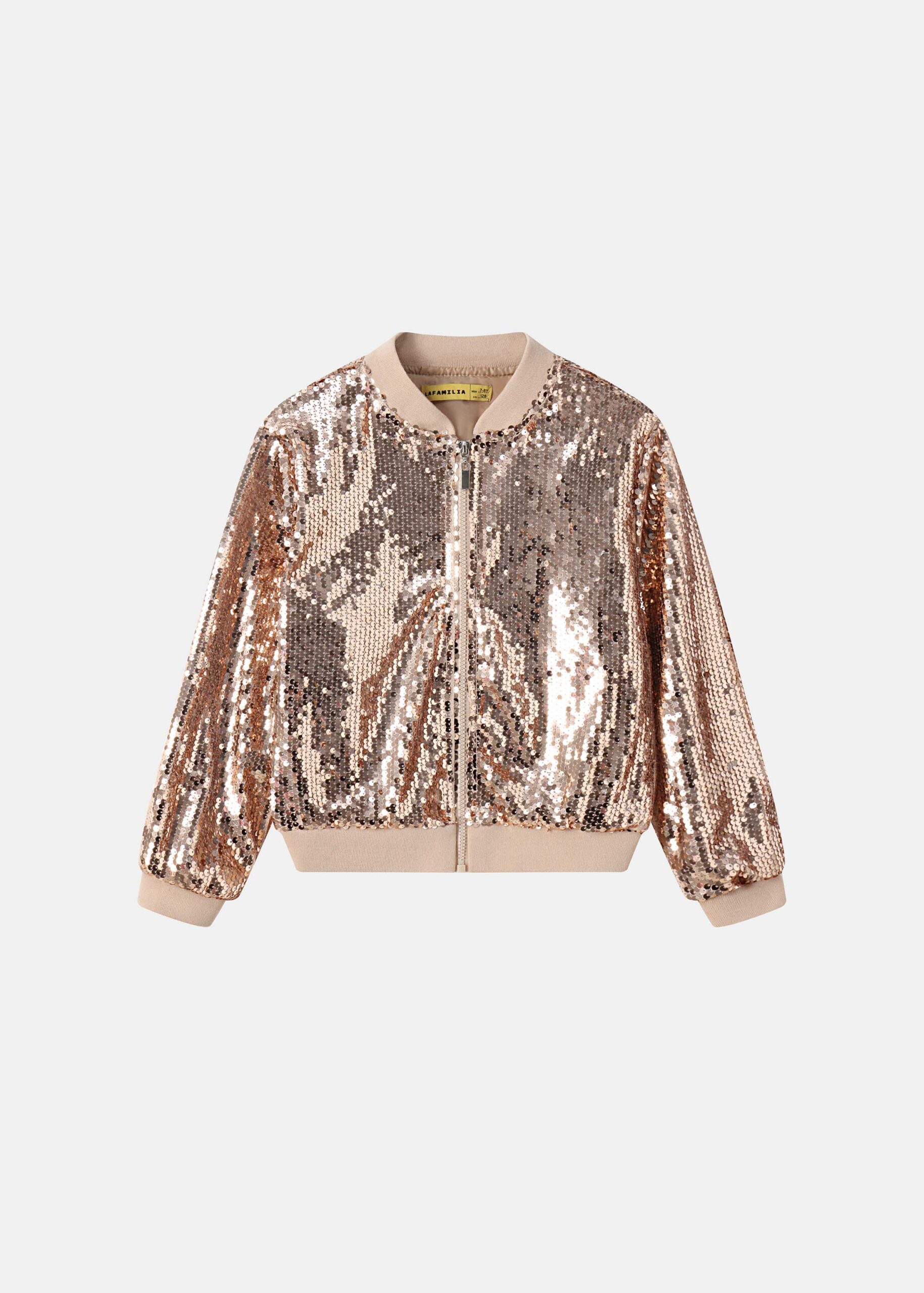 Kids Girl Sequin Decor Jacket