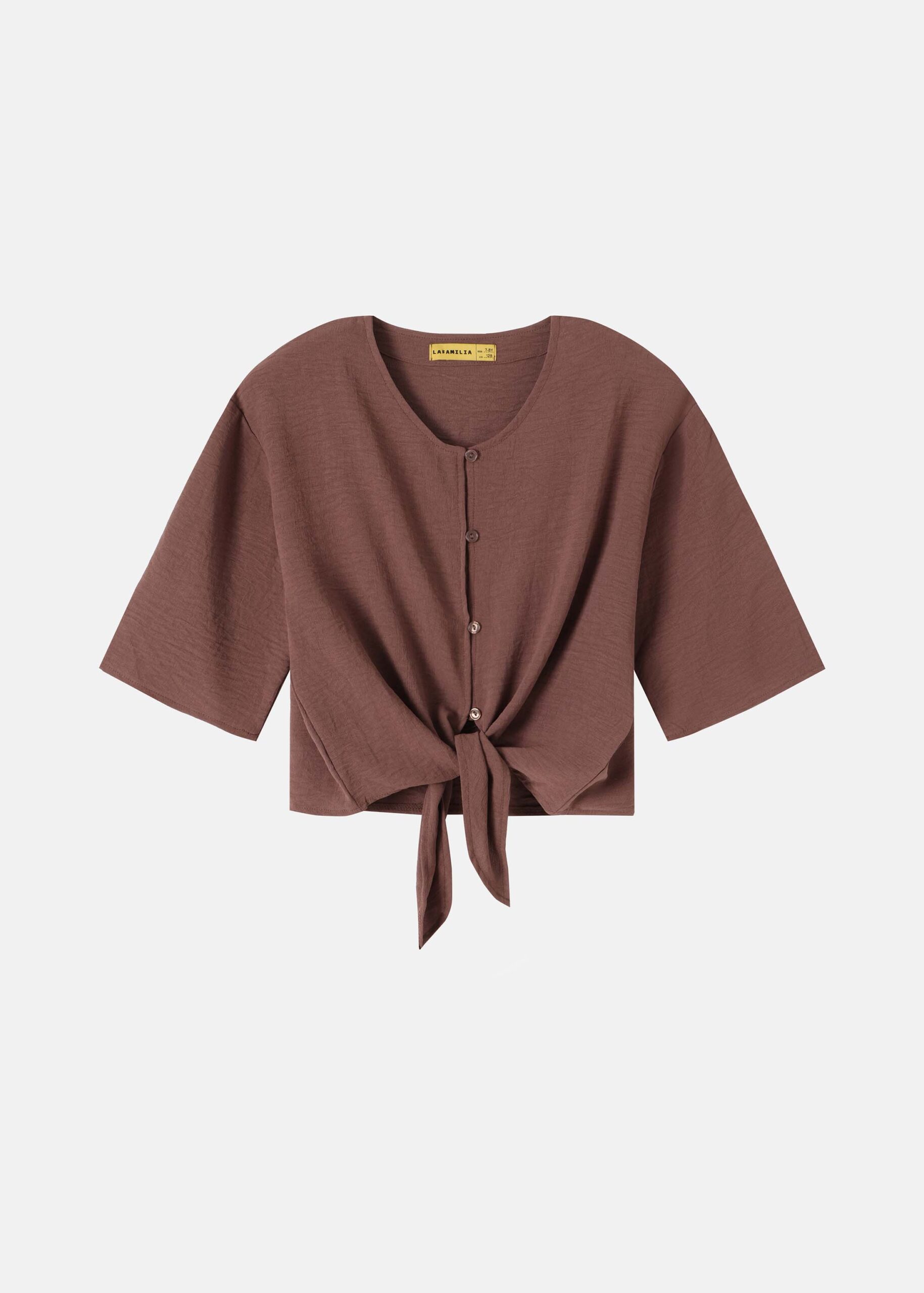 6126404012142-a Kids Girl Plain Shirt - Image 1