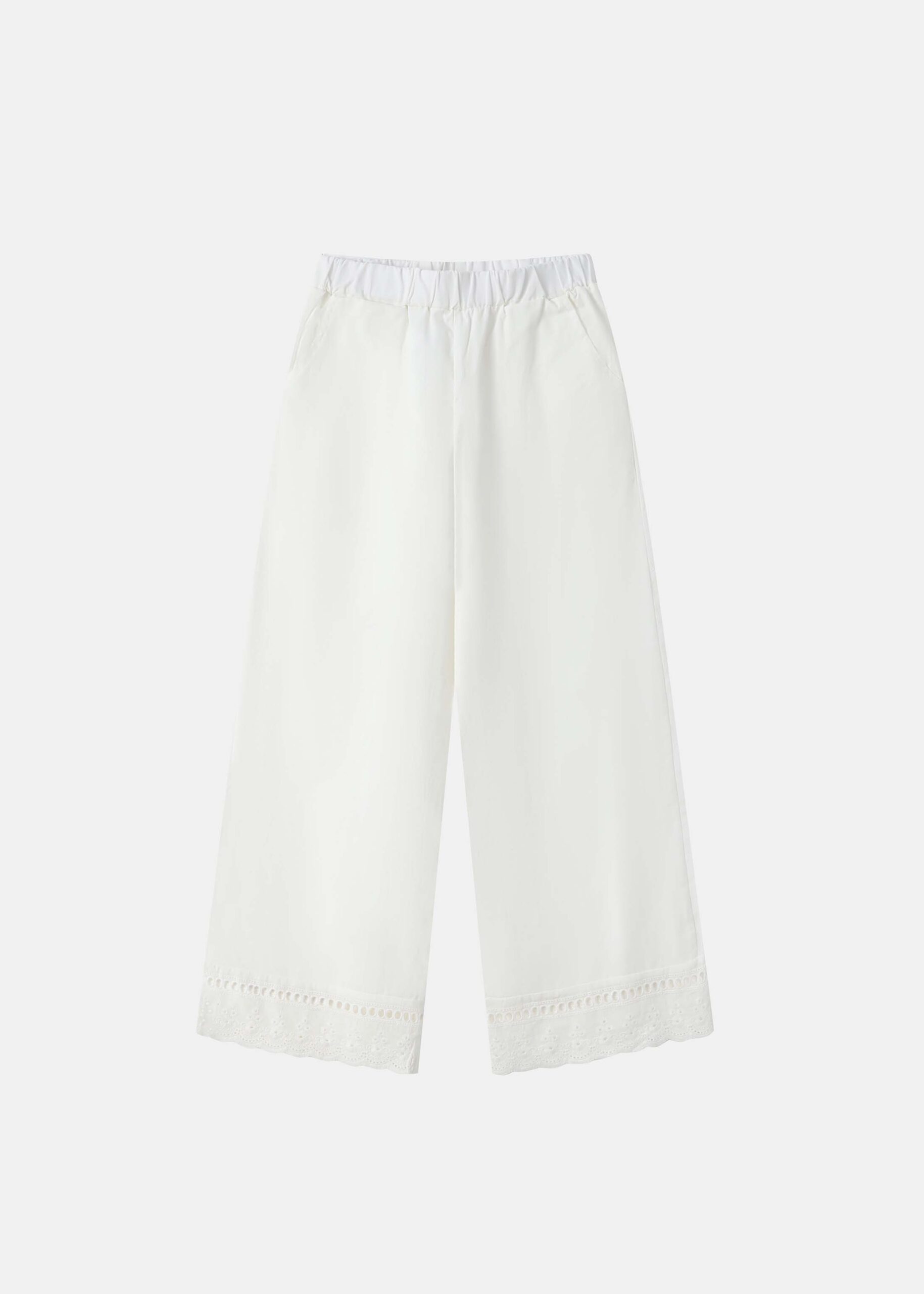 Kids Girl Embroidered Decor Trouser