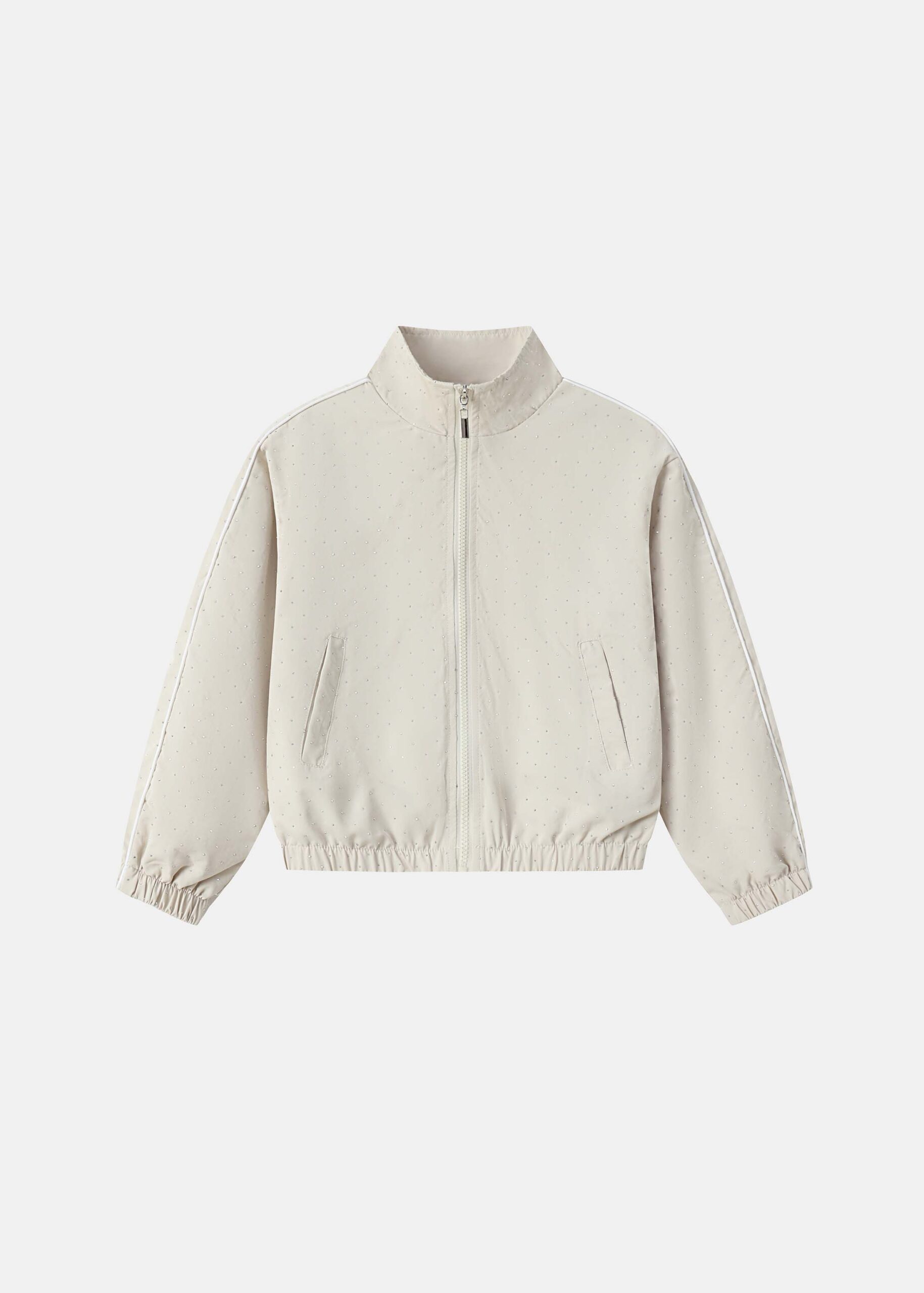 6225403033544-a Kids Girl Strass Decor Jacket - Image 1