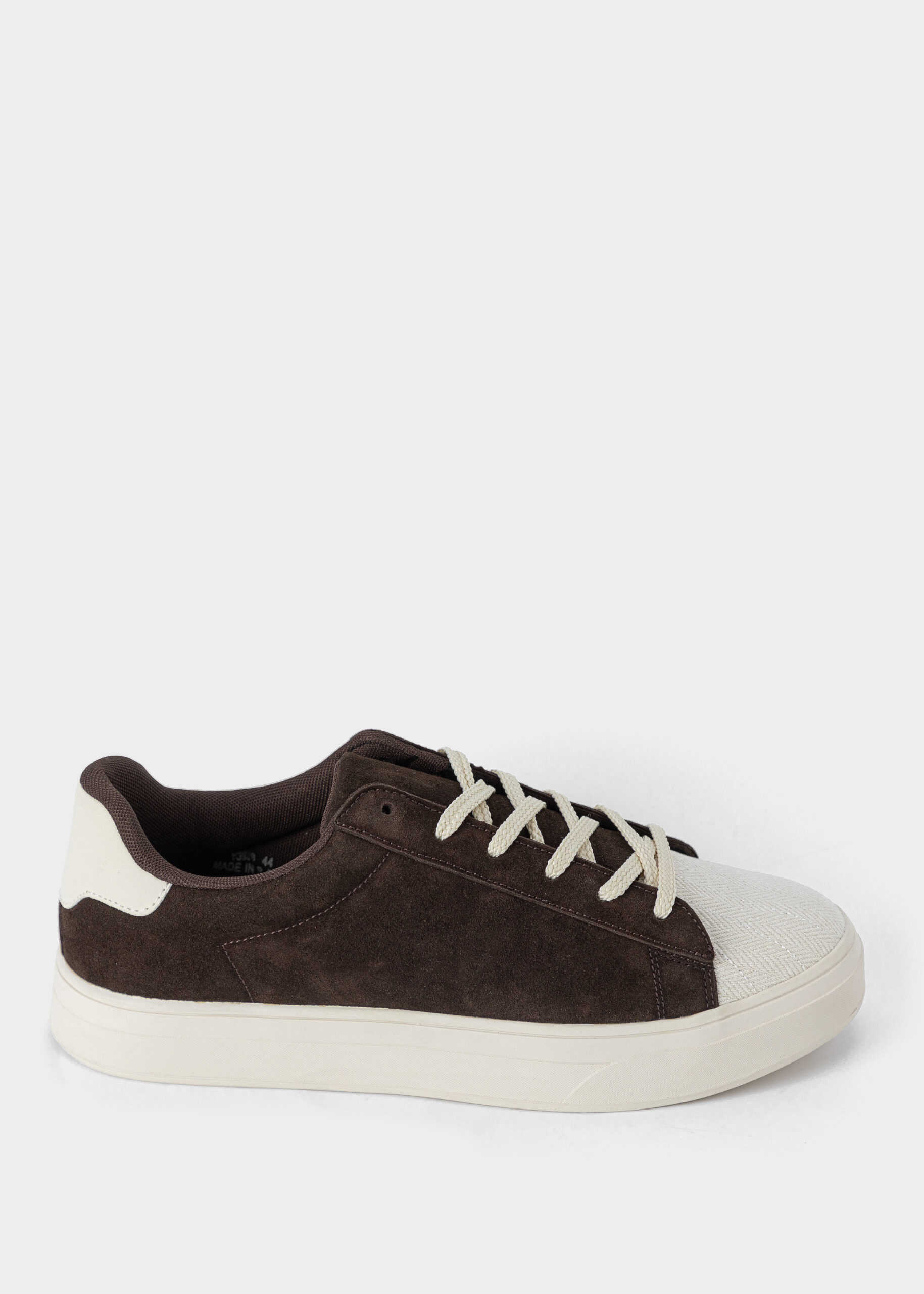 6126113003342-a Men Suede and Fabric Trainers - الصورة 1