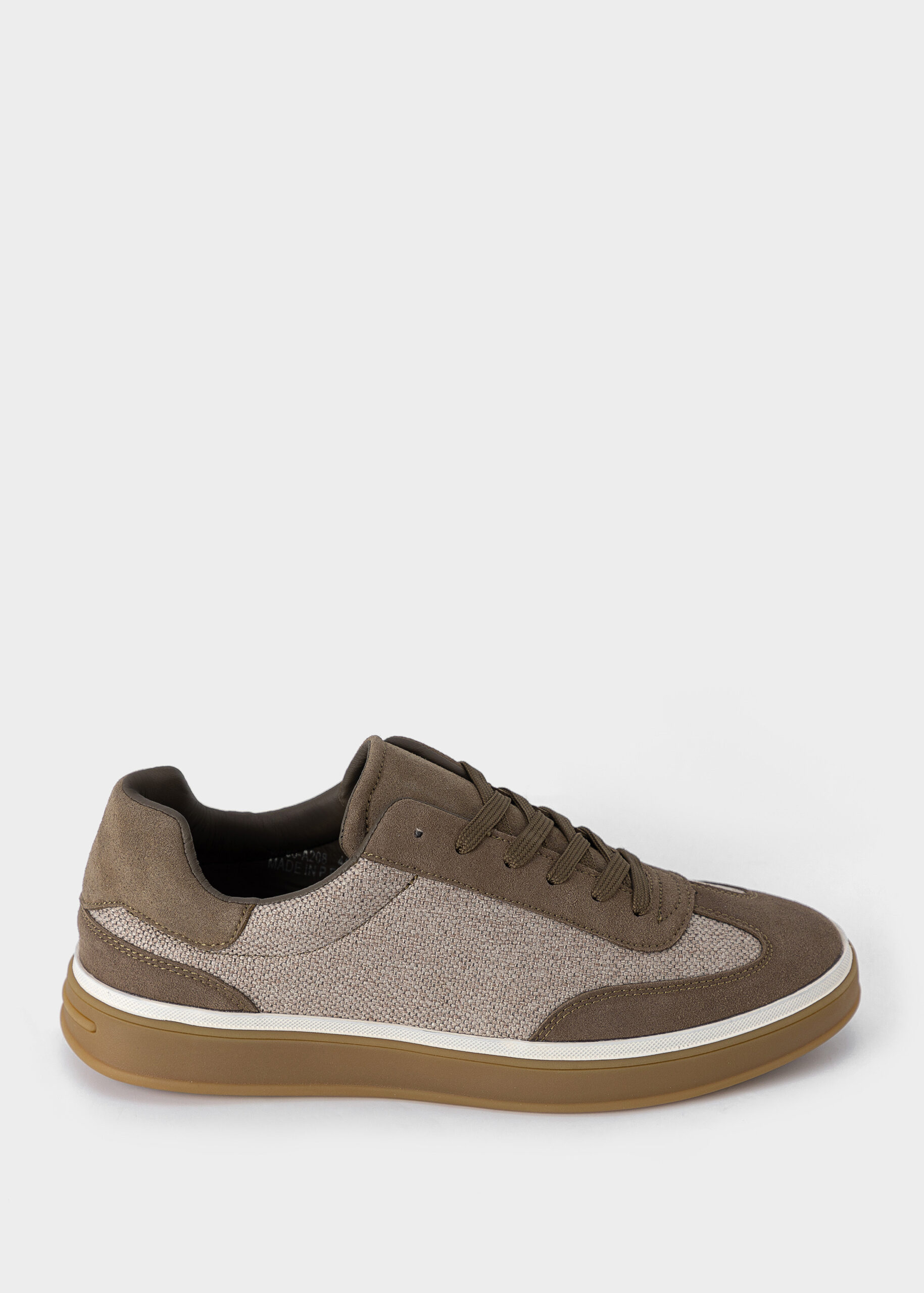 6126113003944-a Men Suede and Fabric Trainers - Image 1