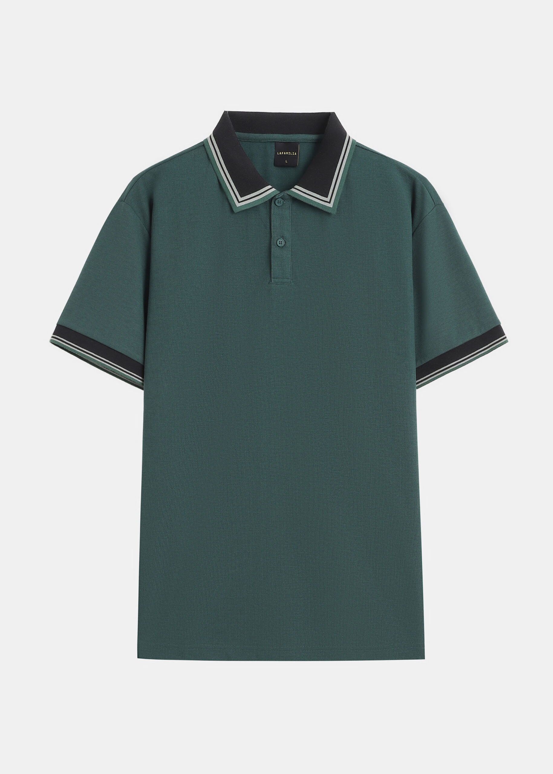 6126116012223-a Men Color-Block Polo Shirt - Image 1