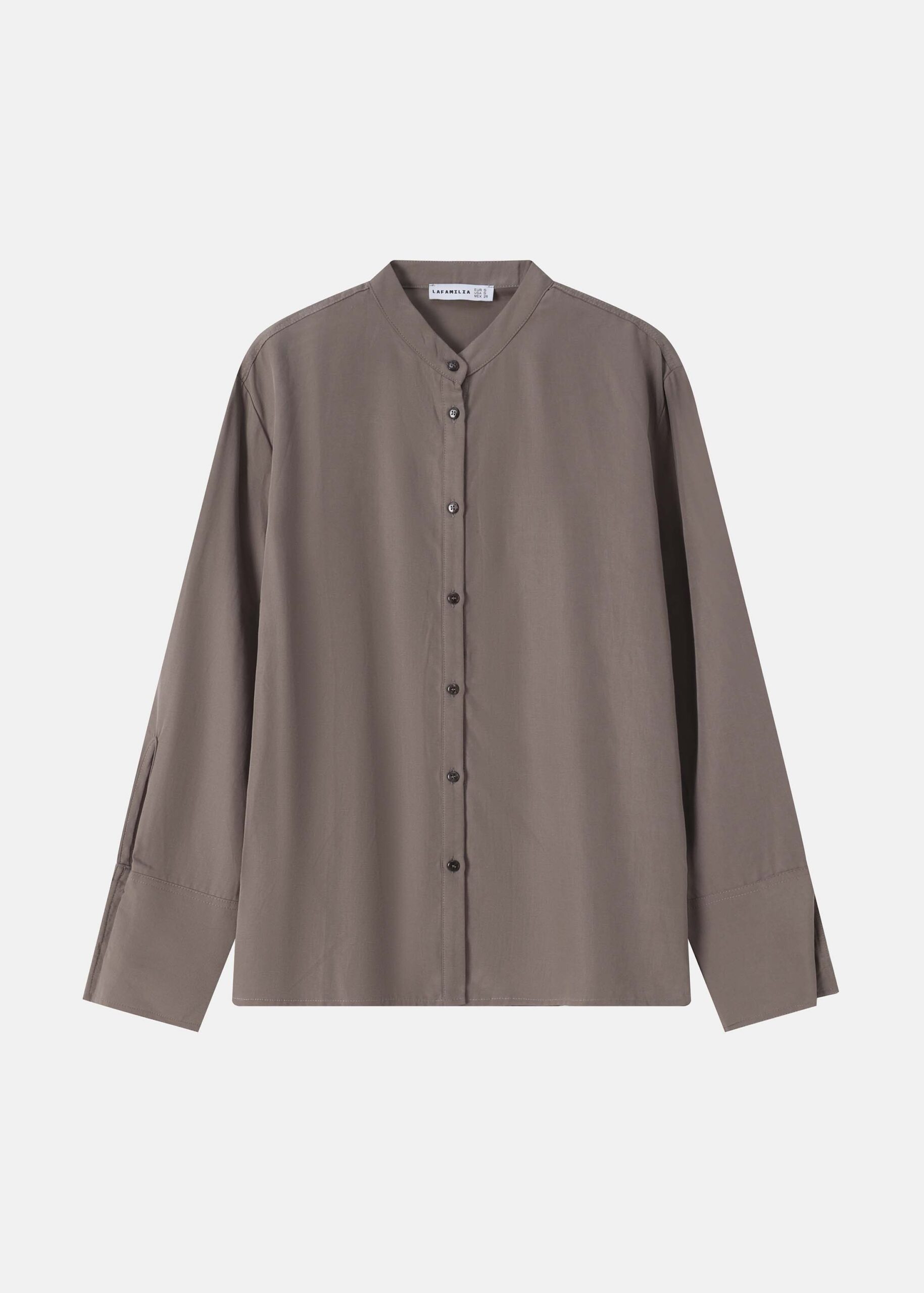 6126204055216-a Women Mandarin Collar Shirt - Image 1