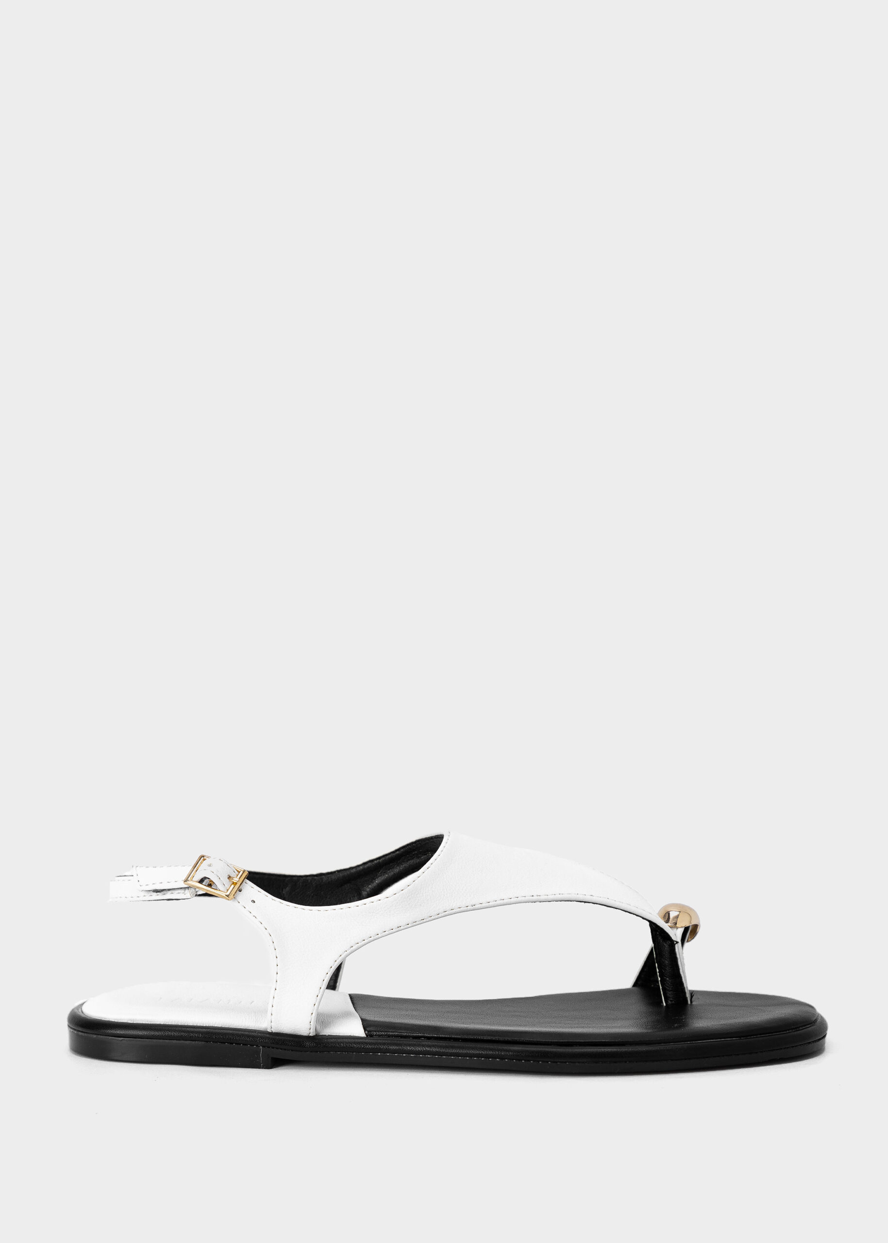 Women Toe-Ring Leather Sandal