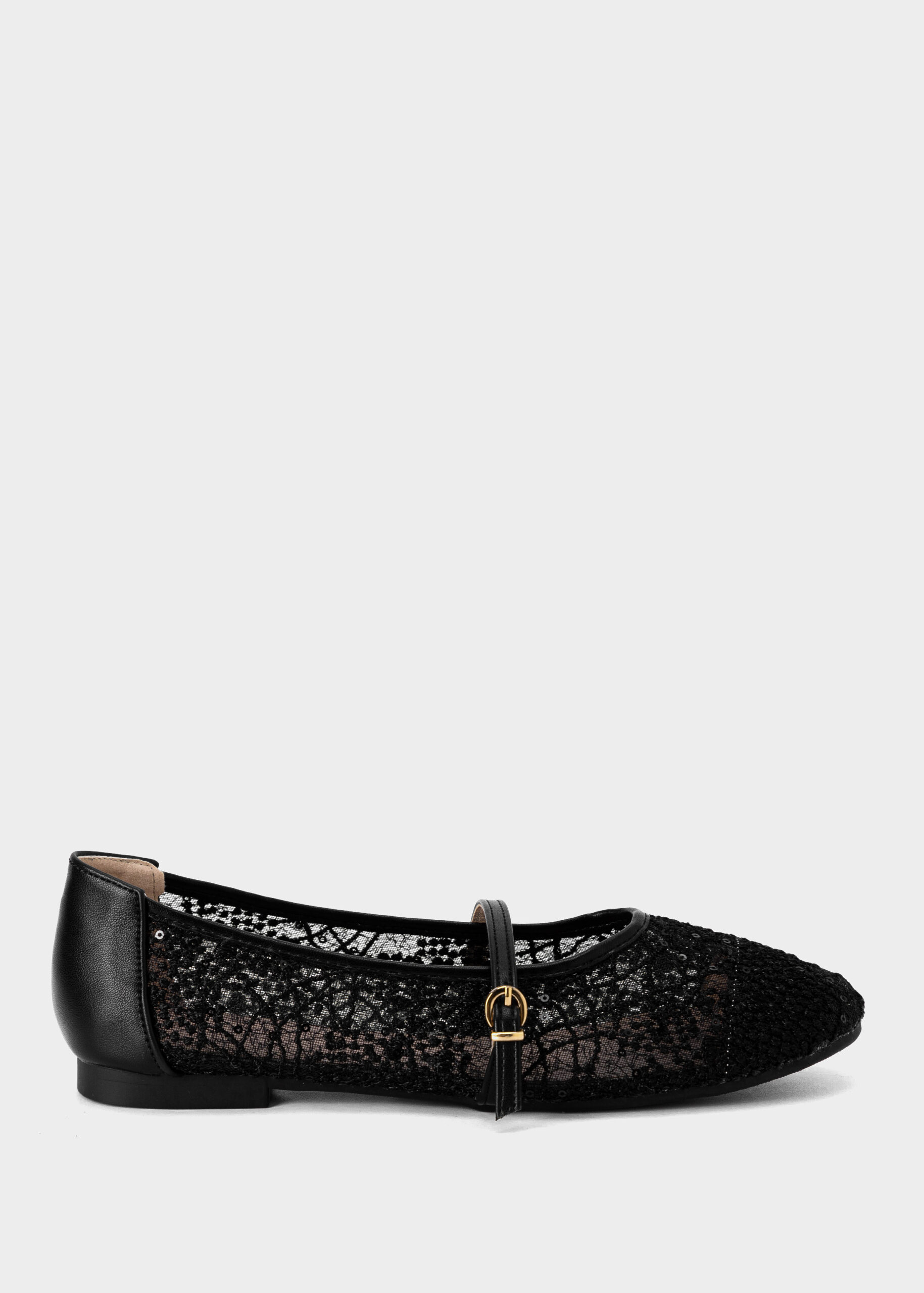 Women Embroidered Mesh Ballerina