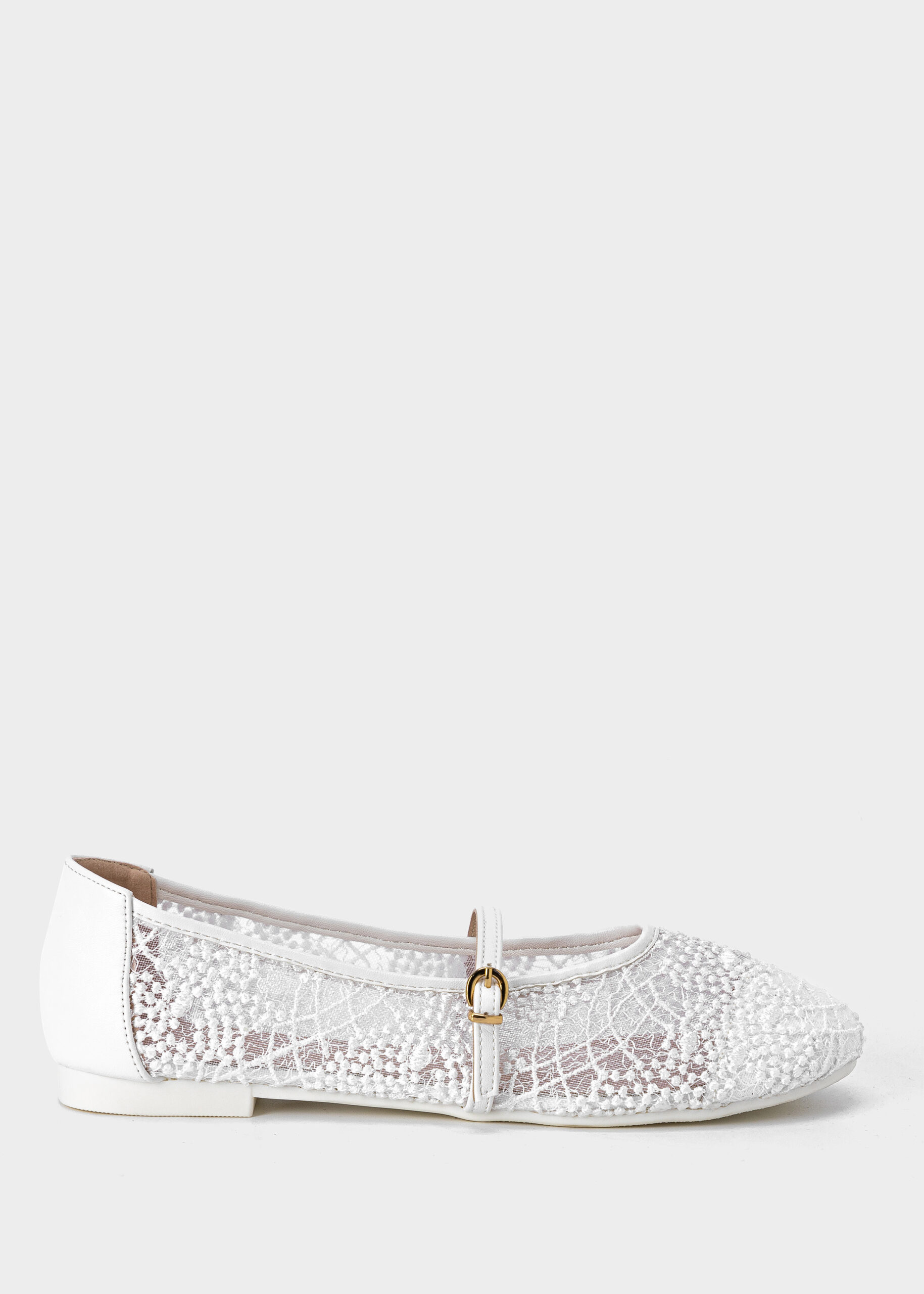 Women Embroidered Mesh Ballerina
