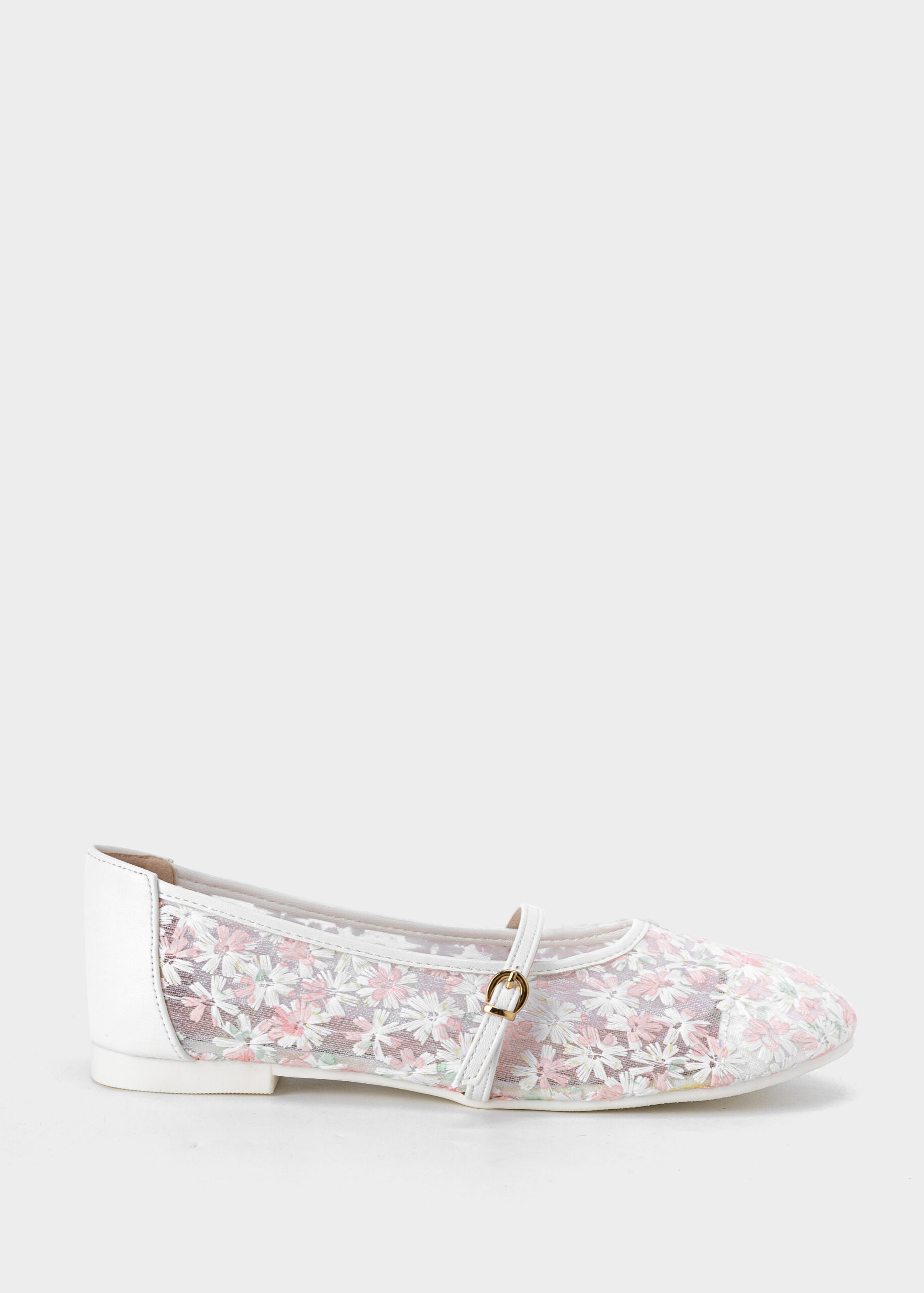 Women Mesh Embroidered Ballerina