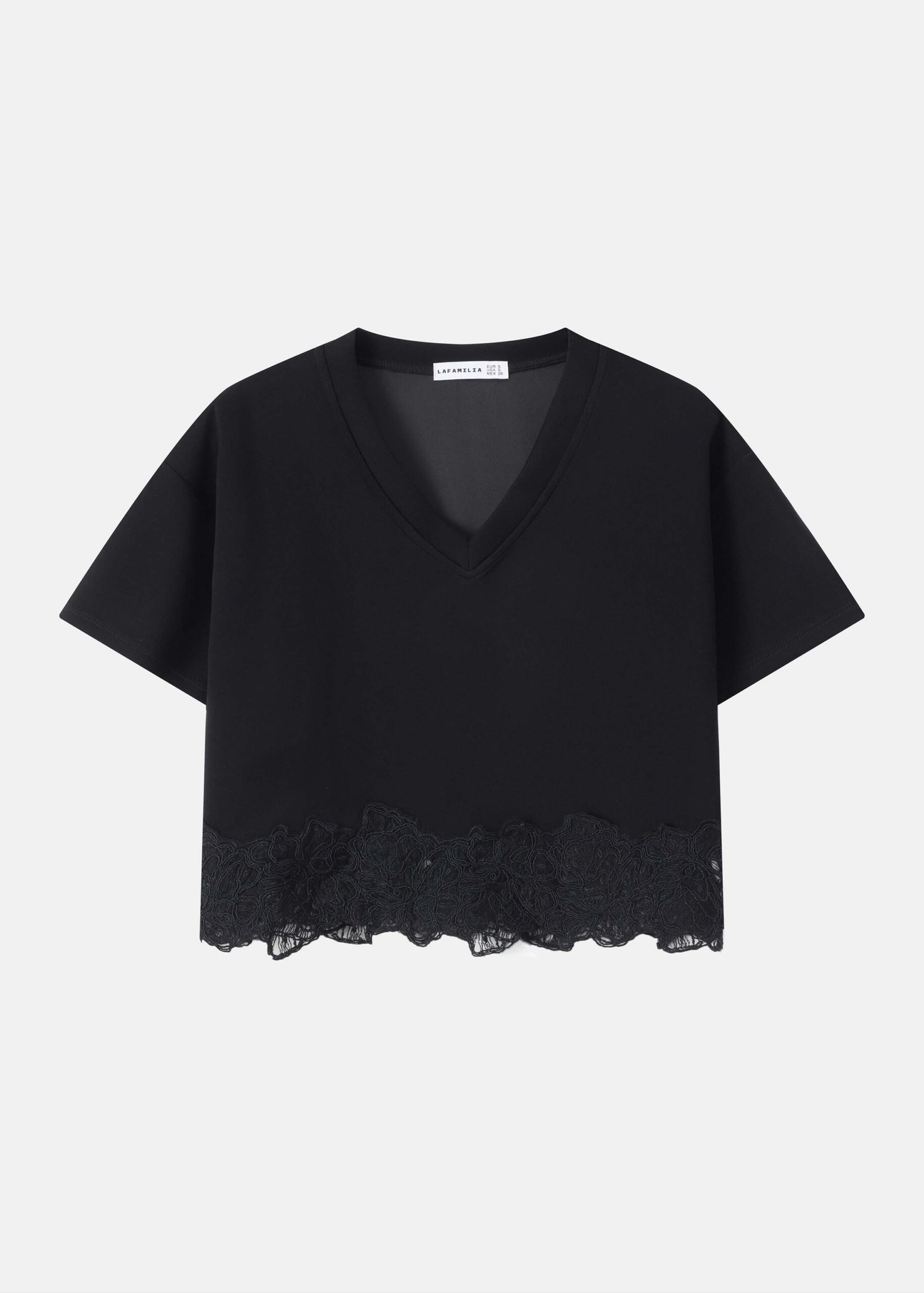 Women V-Neck Cropped T-Shirt