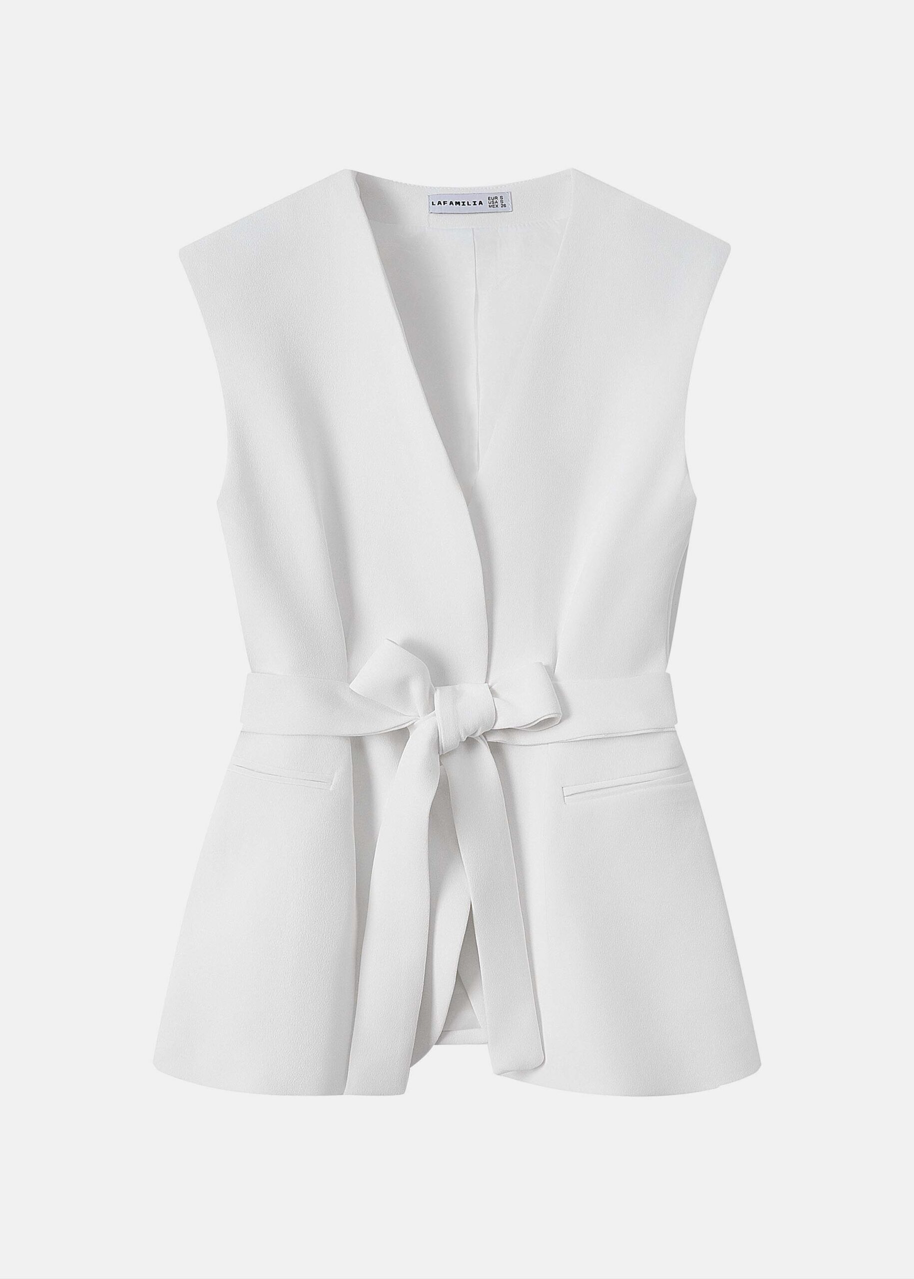 6126217046402-a Women Belted Vest - Image 1