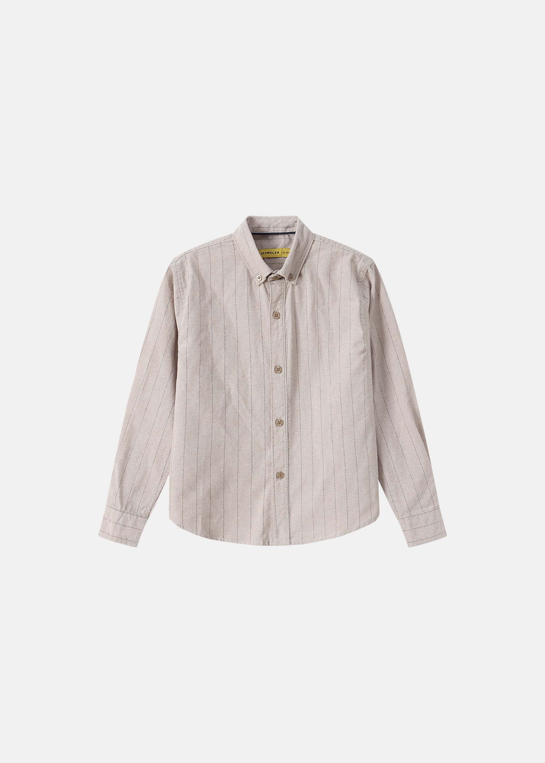6126304045144-a Kids Boy Striped Shirt - Image 1