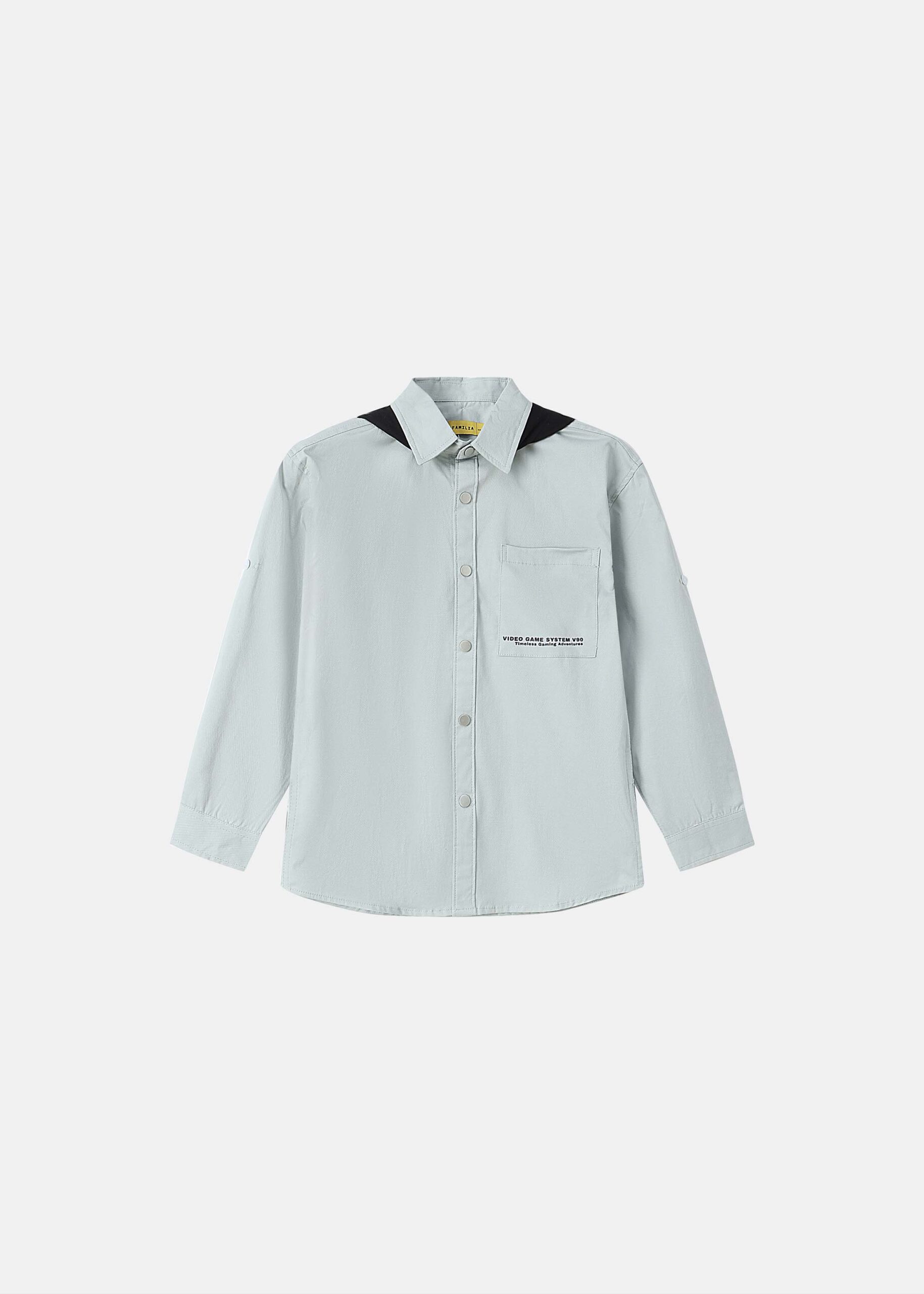 6126304048123-a Kids Boy Hooded Shirt - Image 1