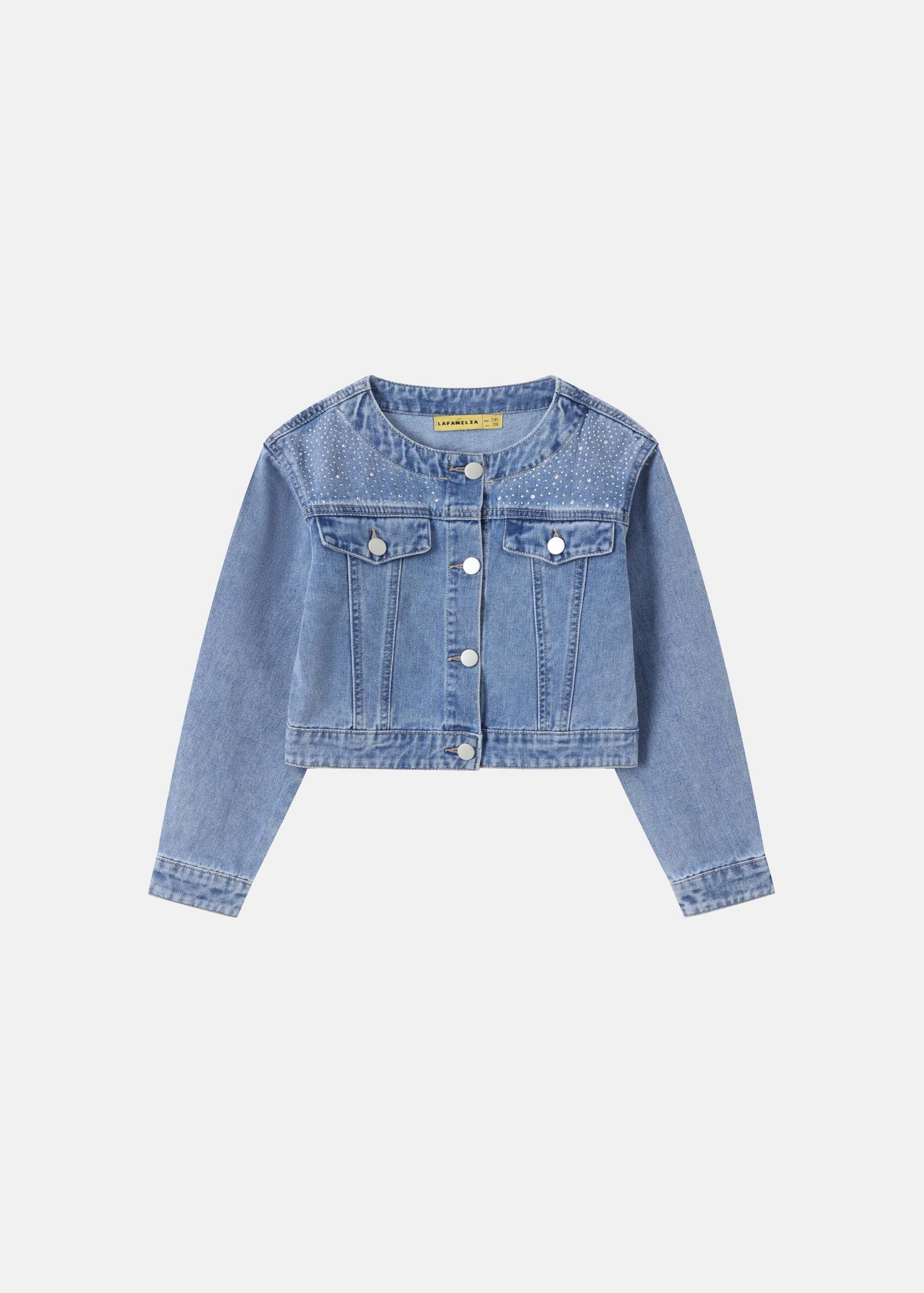 6126403022805-a Kids Girl Denim Jacket - Image 1