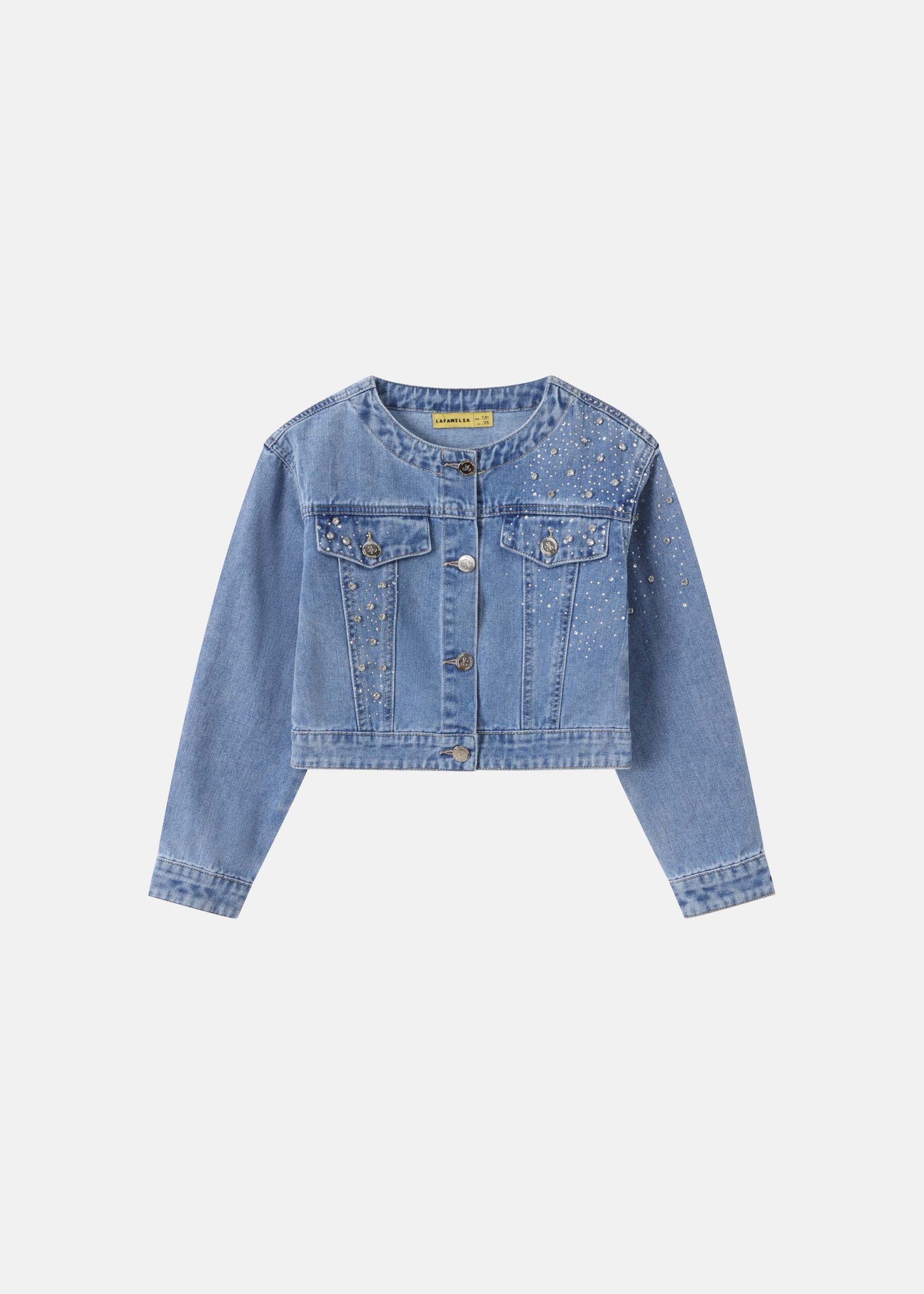 6126403022906-a Kids Girl Denim Jacket - Image 1