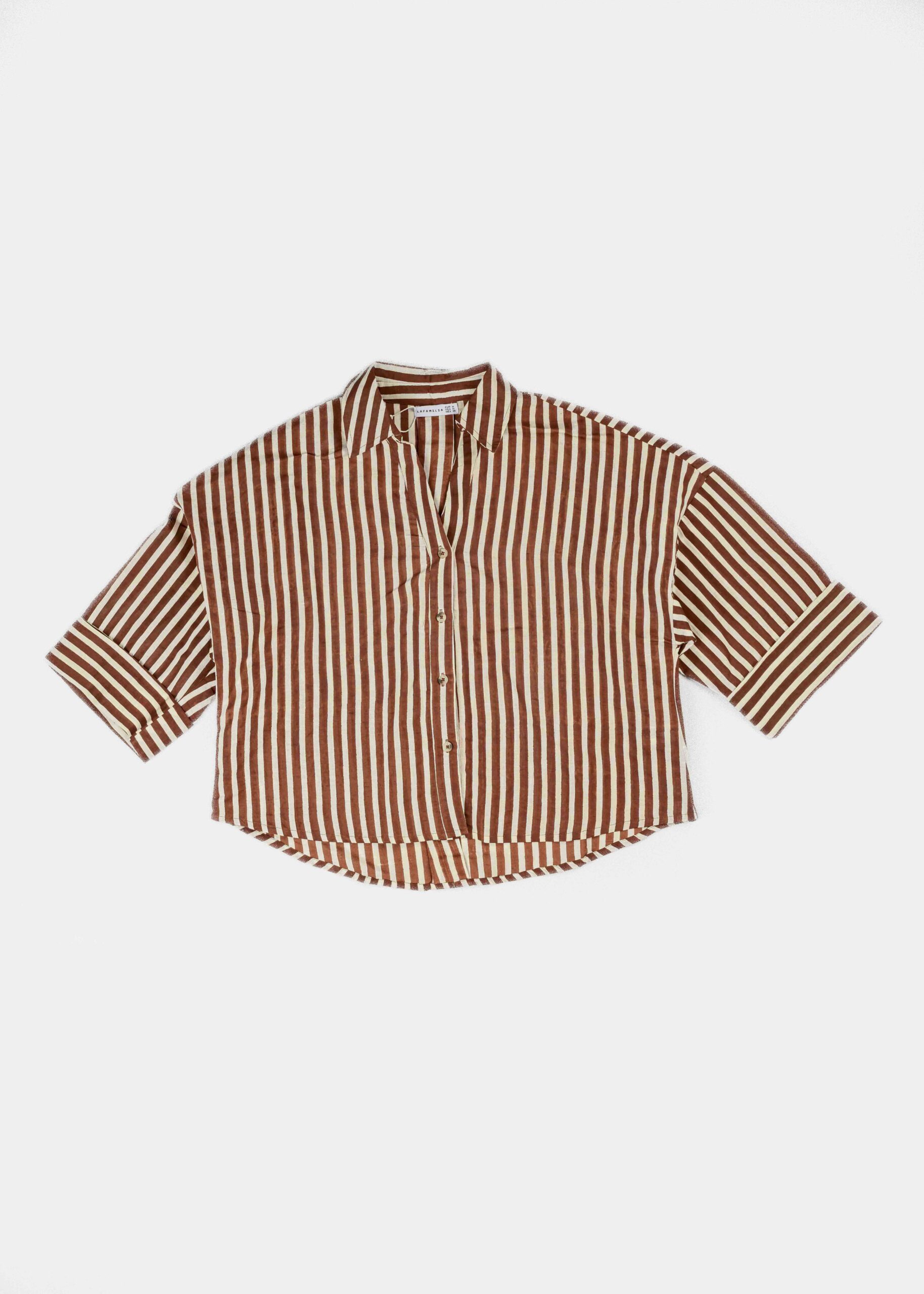 Women Wide Sleeves Linen Shirt