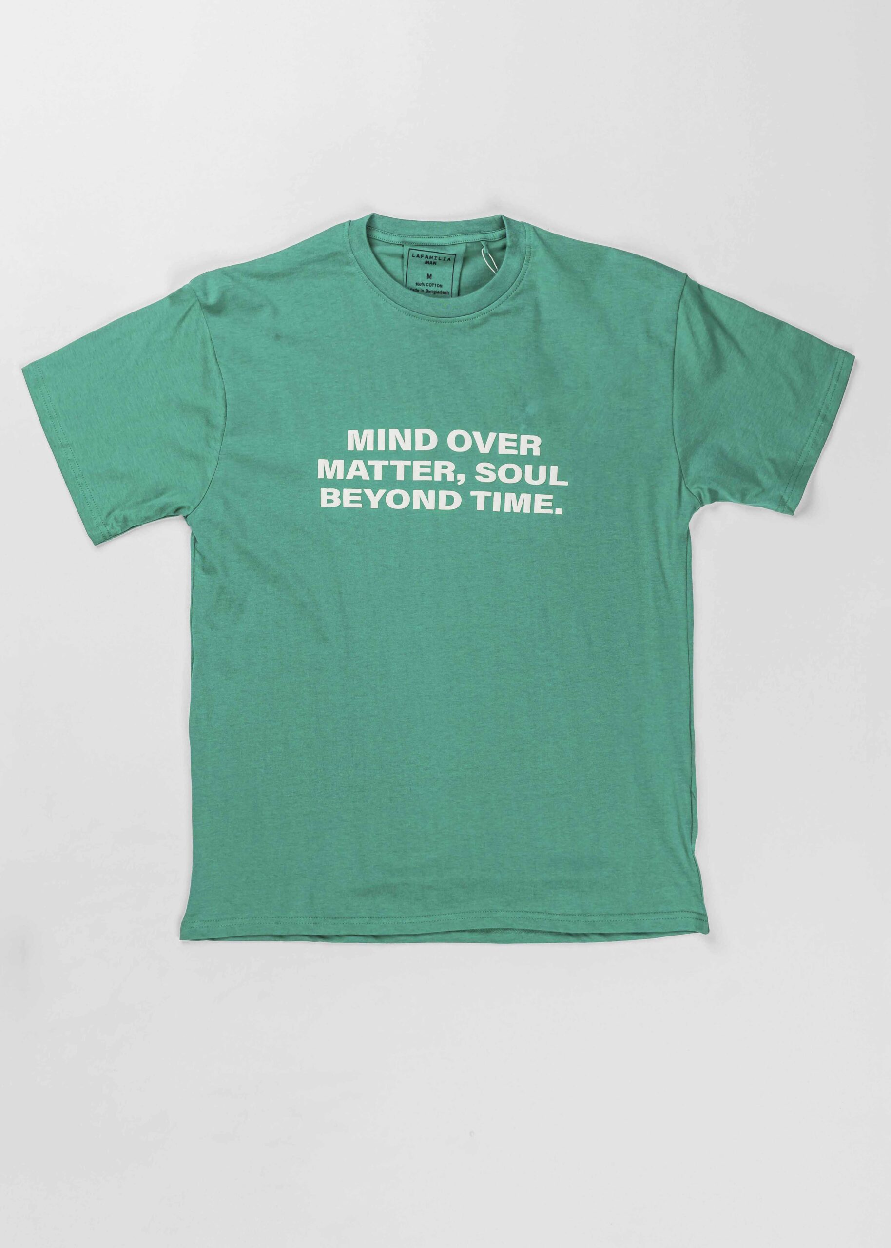 Men “Mind Over Matter, Soul Beyond Time” T-Shirt