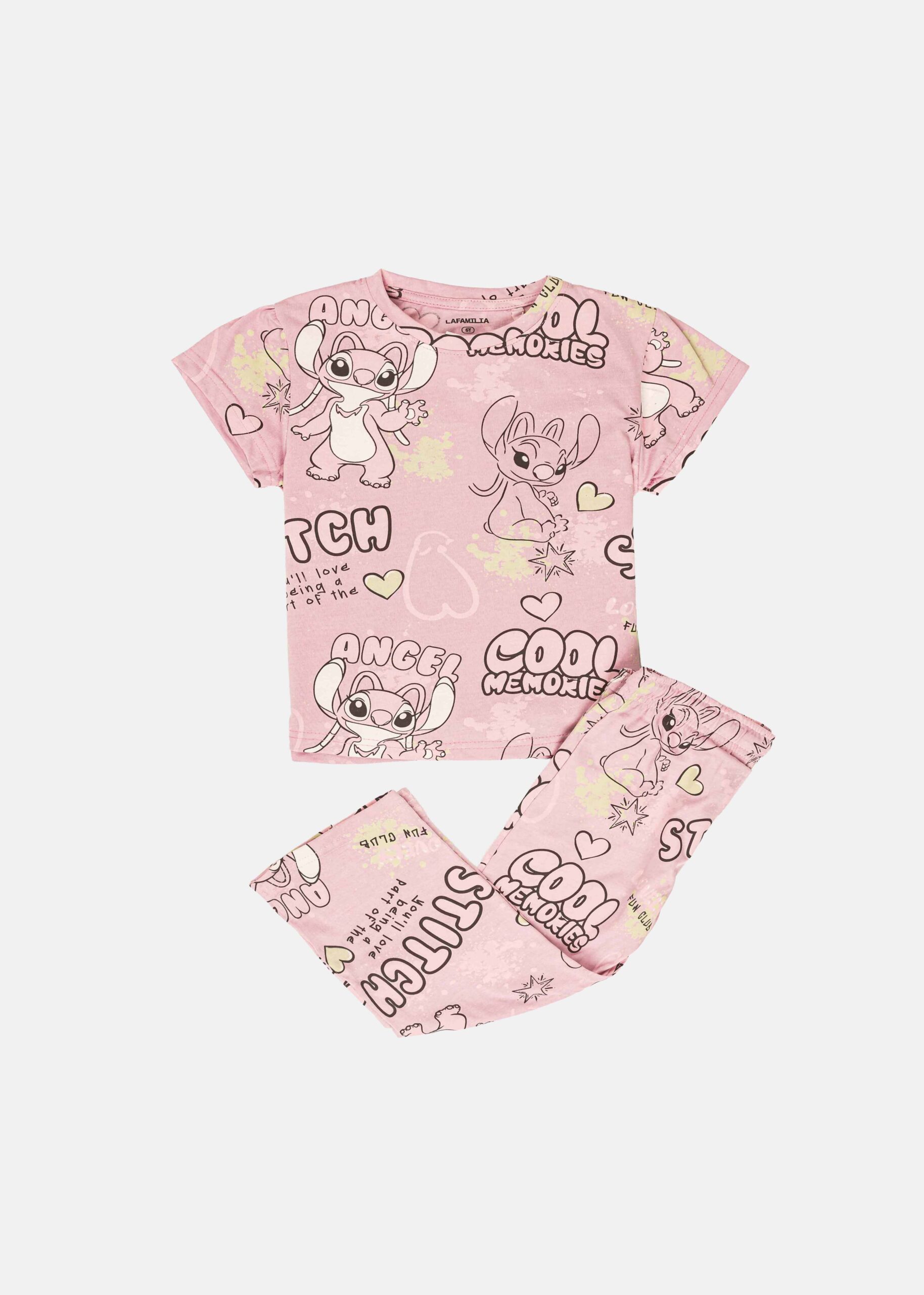 Kids Girl Two-Pieces “Stitch” Pajama