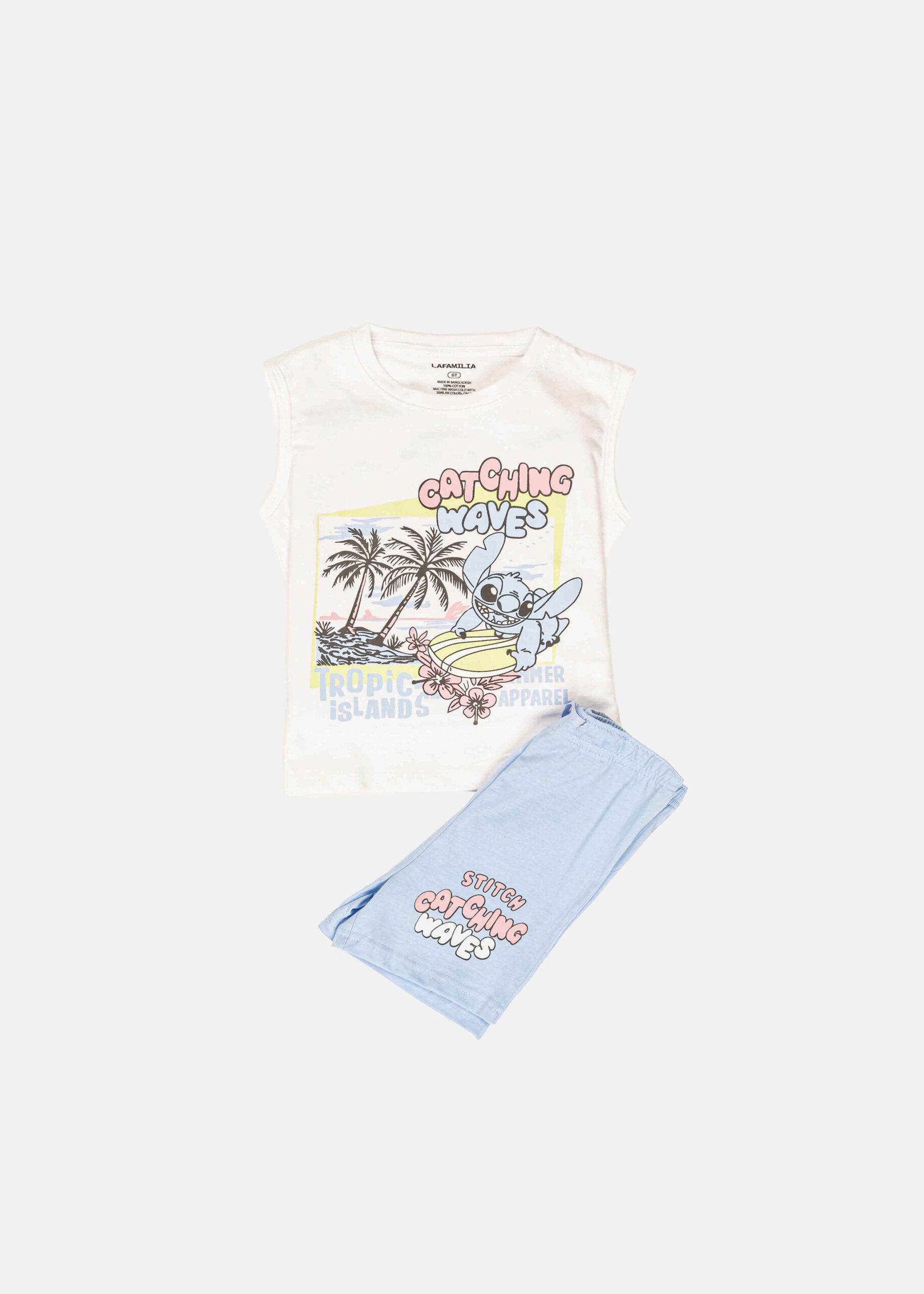 Kids Girl Two-Pieces “Stitch” Pajama