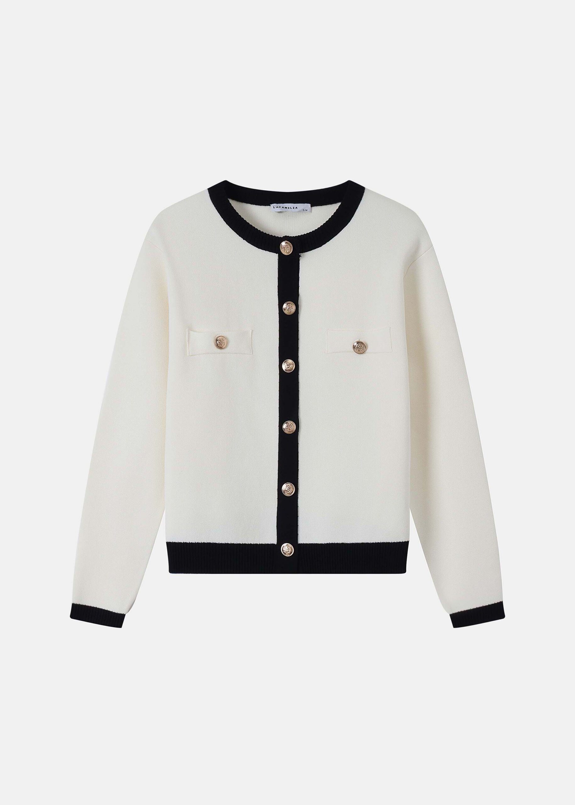 Women Contrast Trim Cardigan