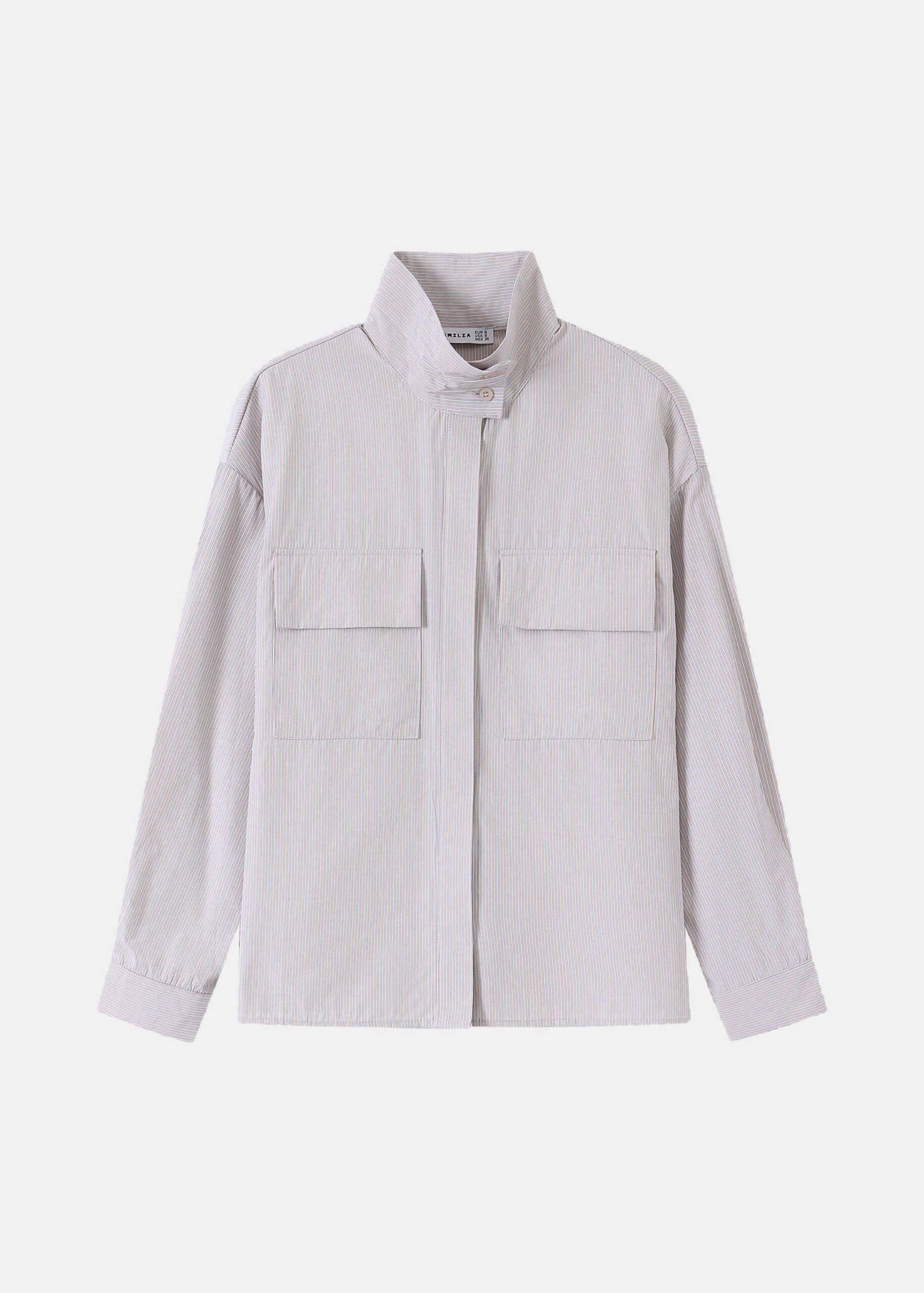 Women High-Neck Utility Shirt