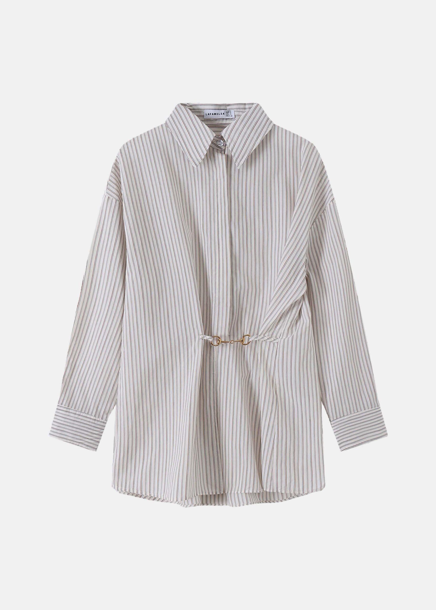 Women Belted Longline Shirt