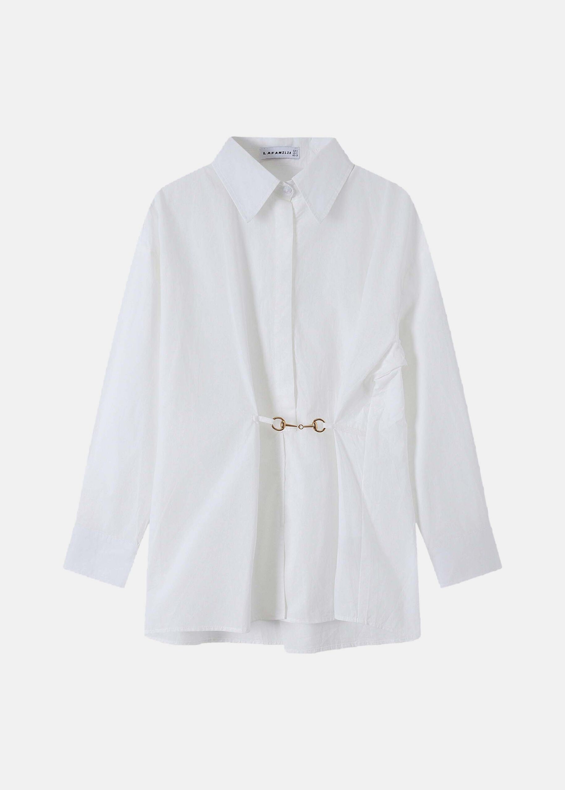 Women Belted Longline Shirt