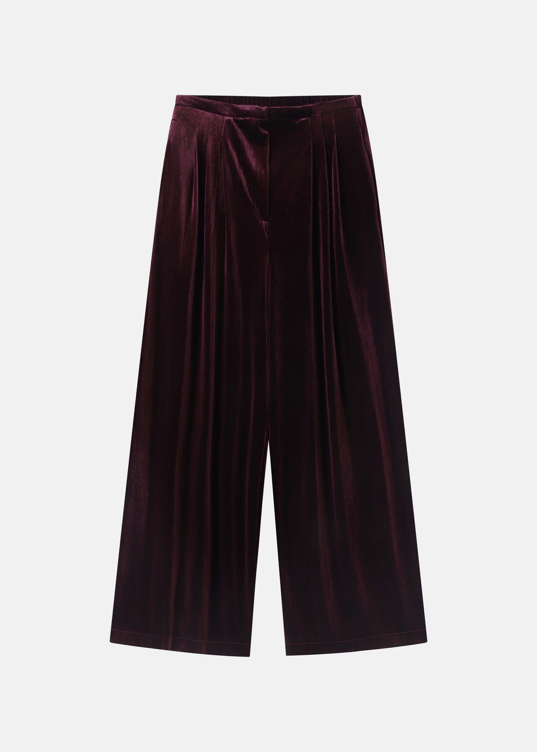 Women Velvet Pleated Trouser