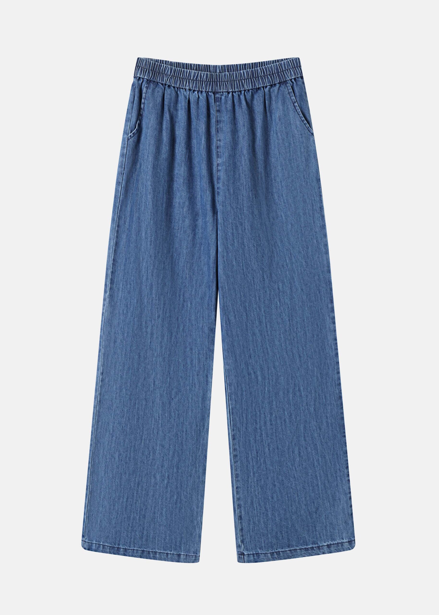 Women Denim Full-Elasticated Trouser