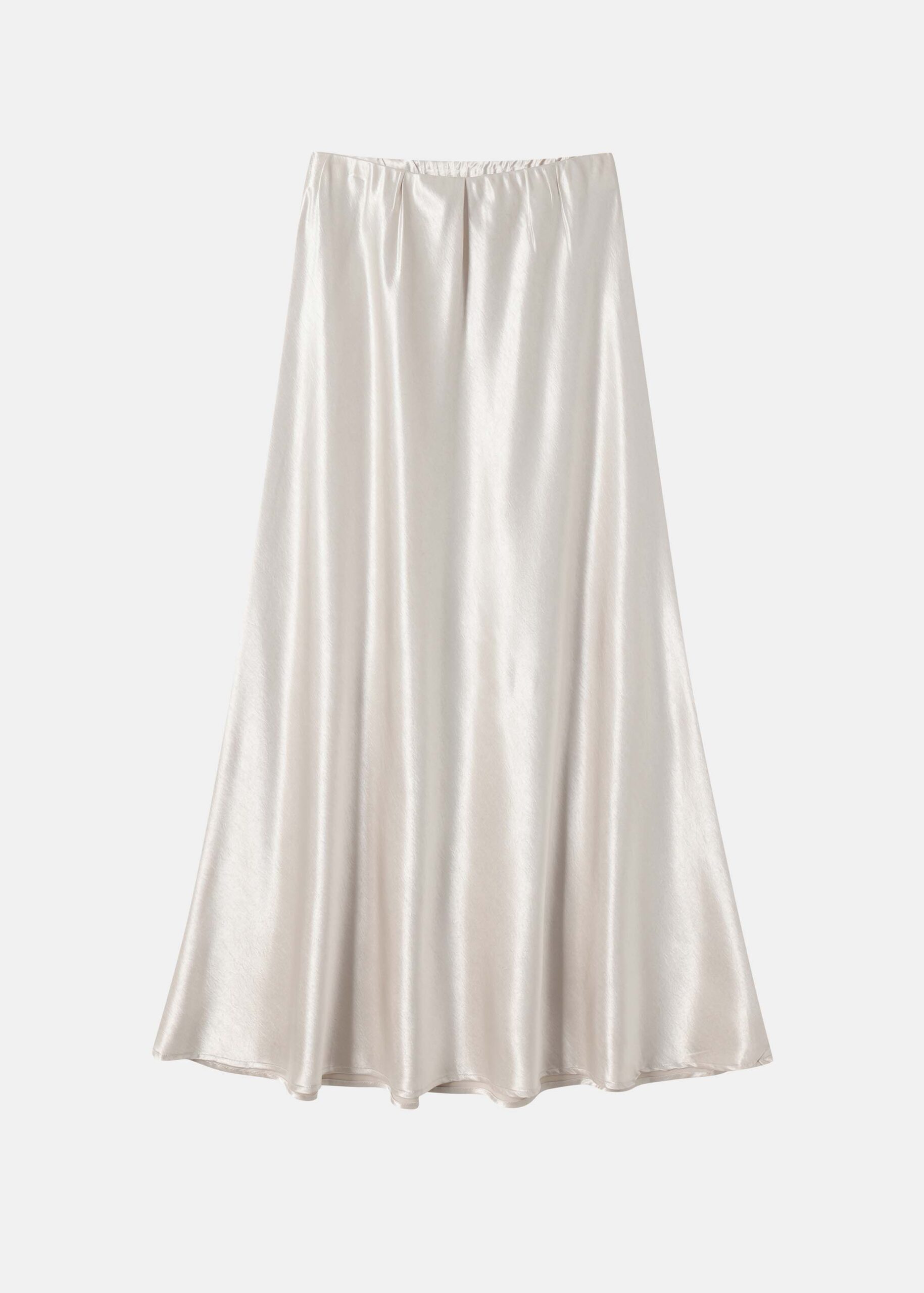 Women Satin Midi Skirt