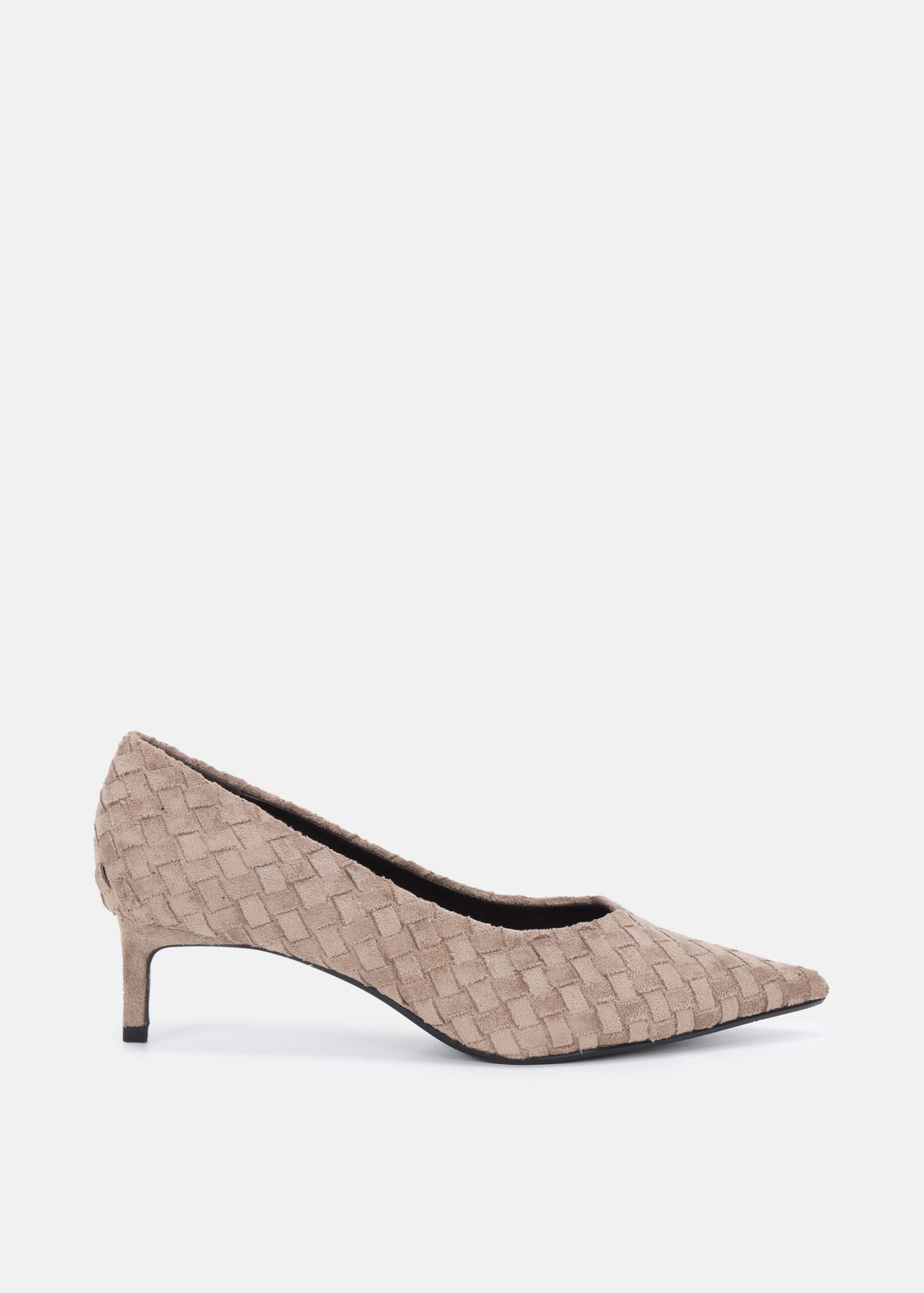 Women Woven Suede Heels Shoes