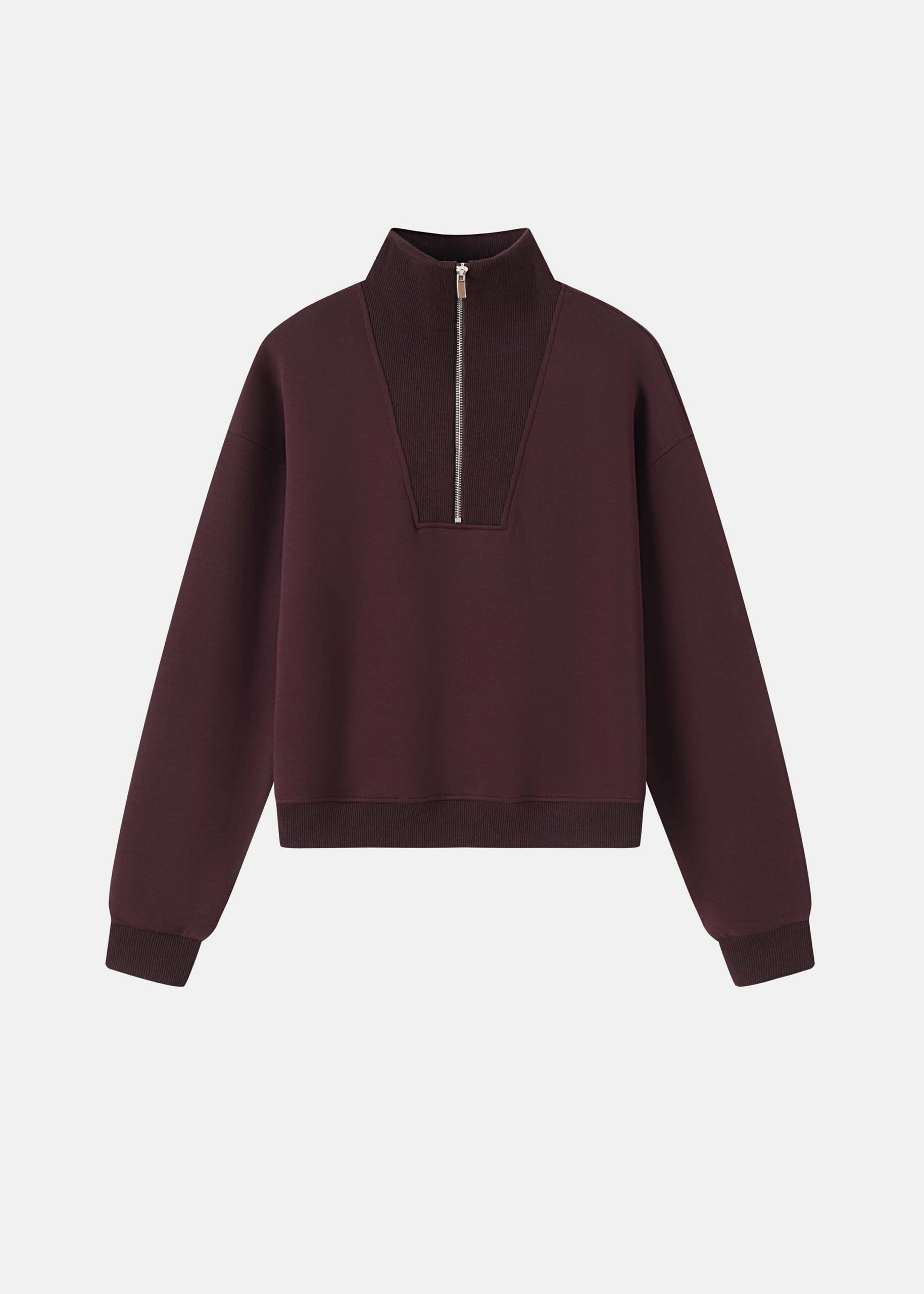 Women Quarter-Zipper Sweatshirt