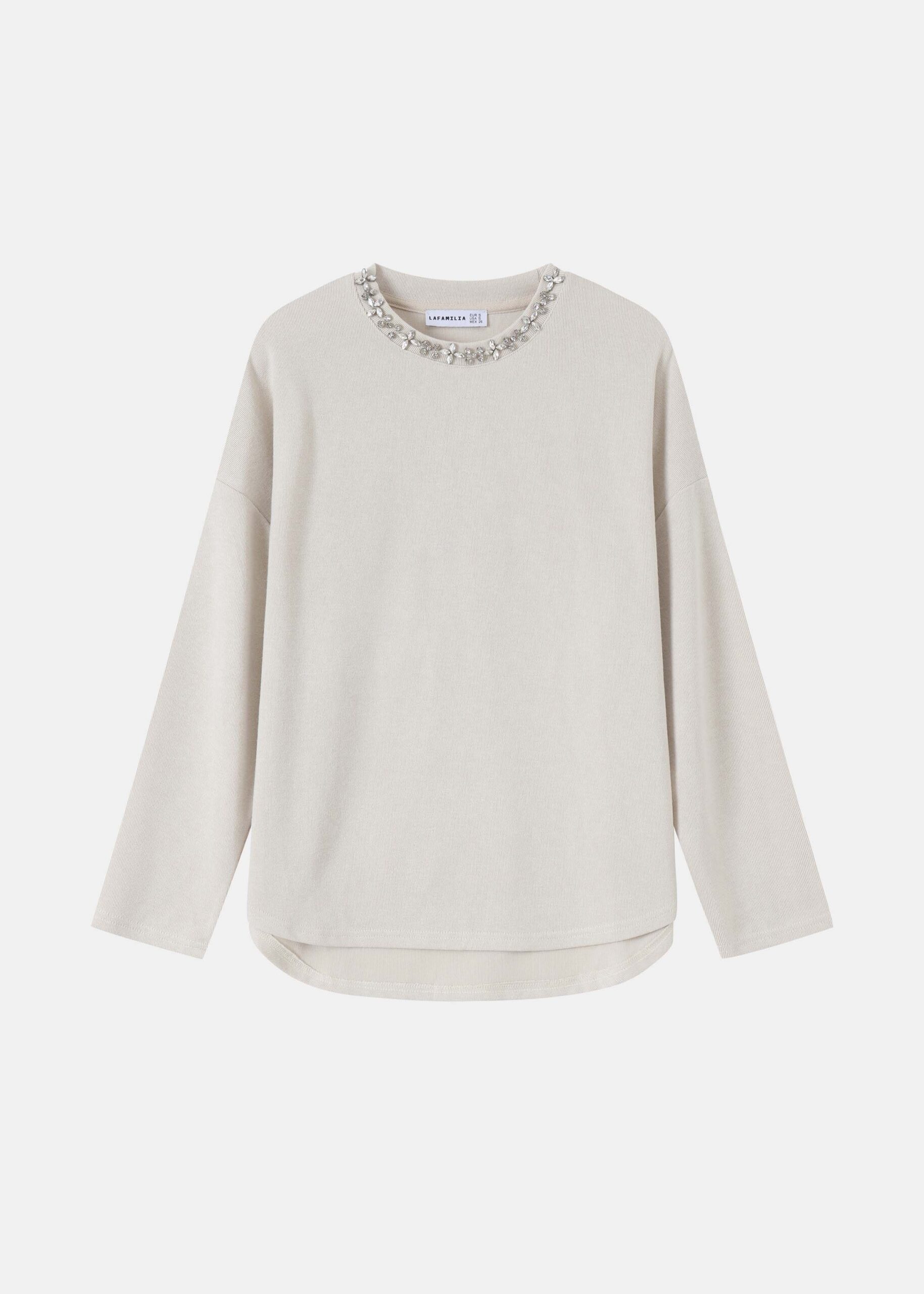 Women Beaded Collar Sweater
