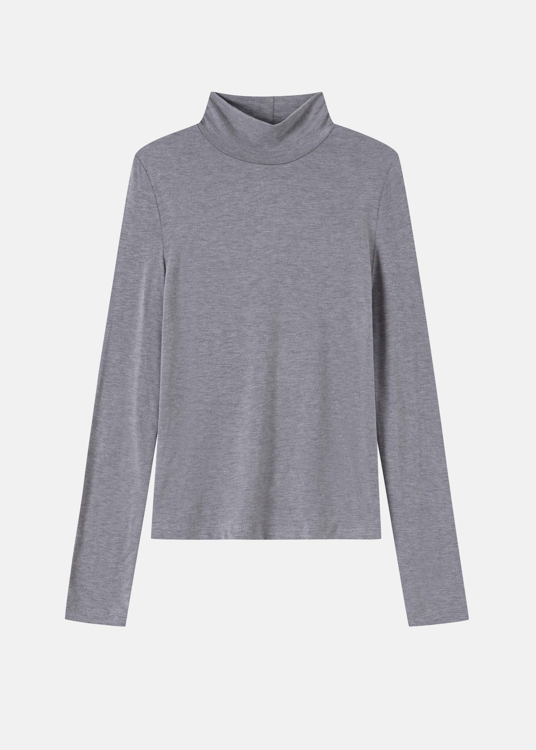 Women High-Neck Long-Sleeves Top
