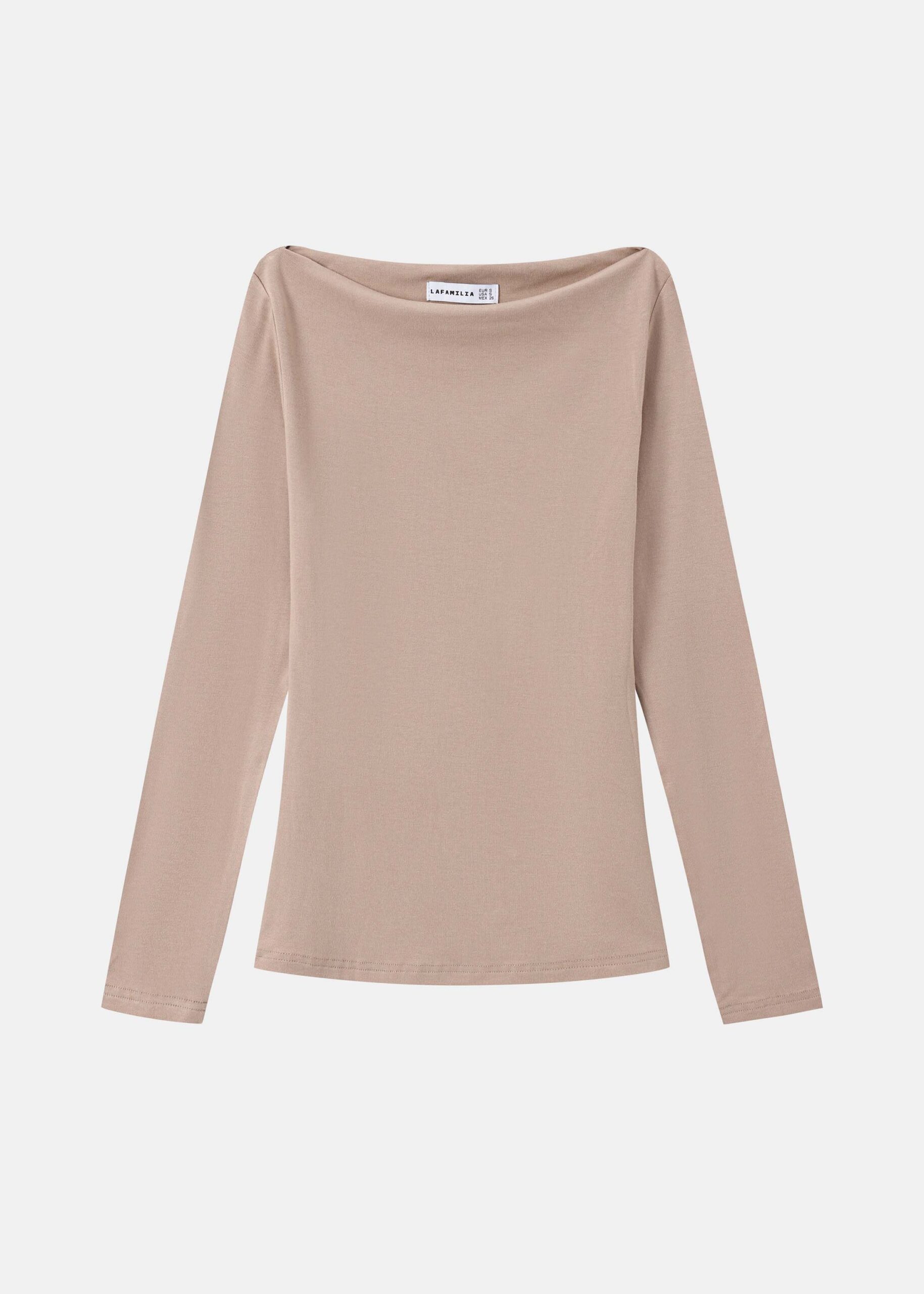 Women Boat-Neck Long-Sleeves Top