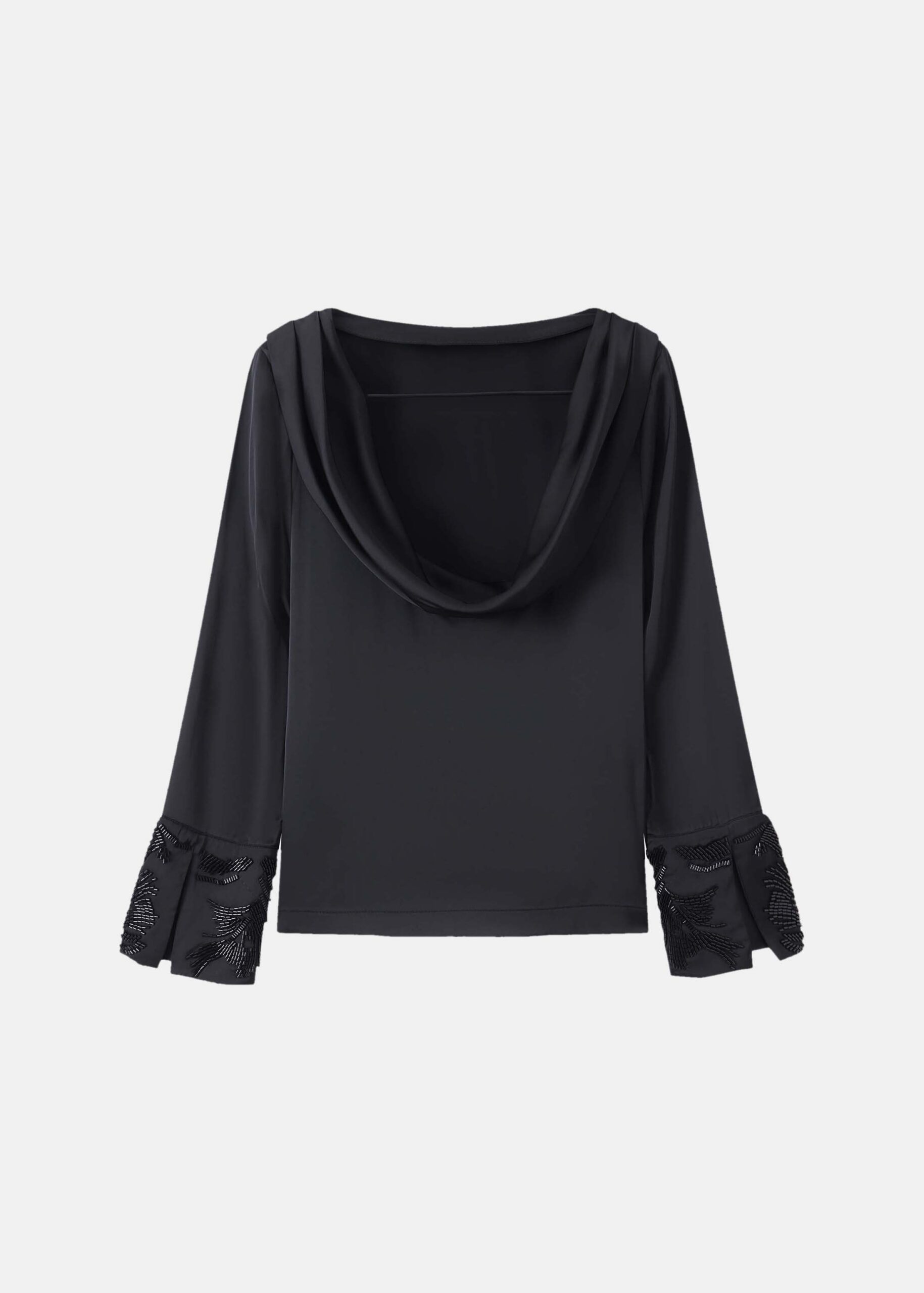 Women Satin Blouse With Beading