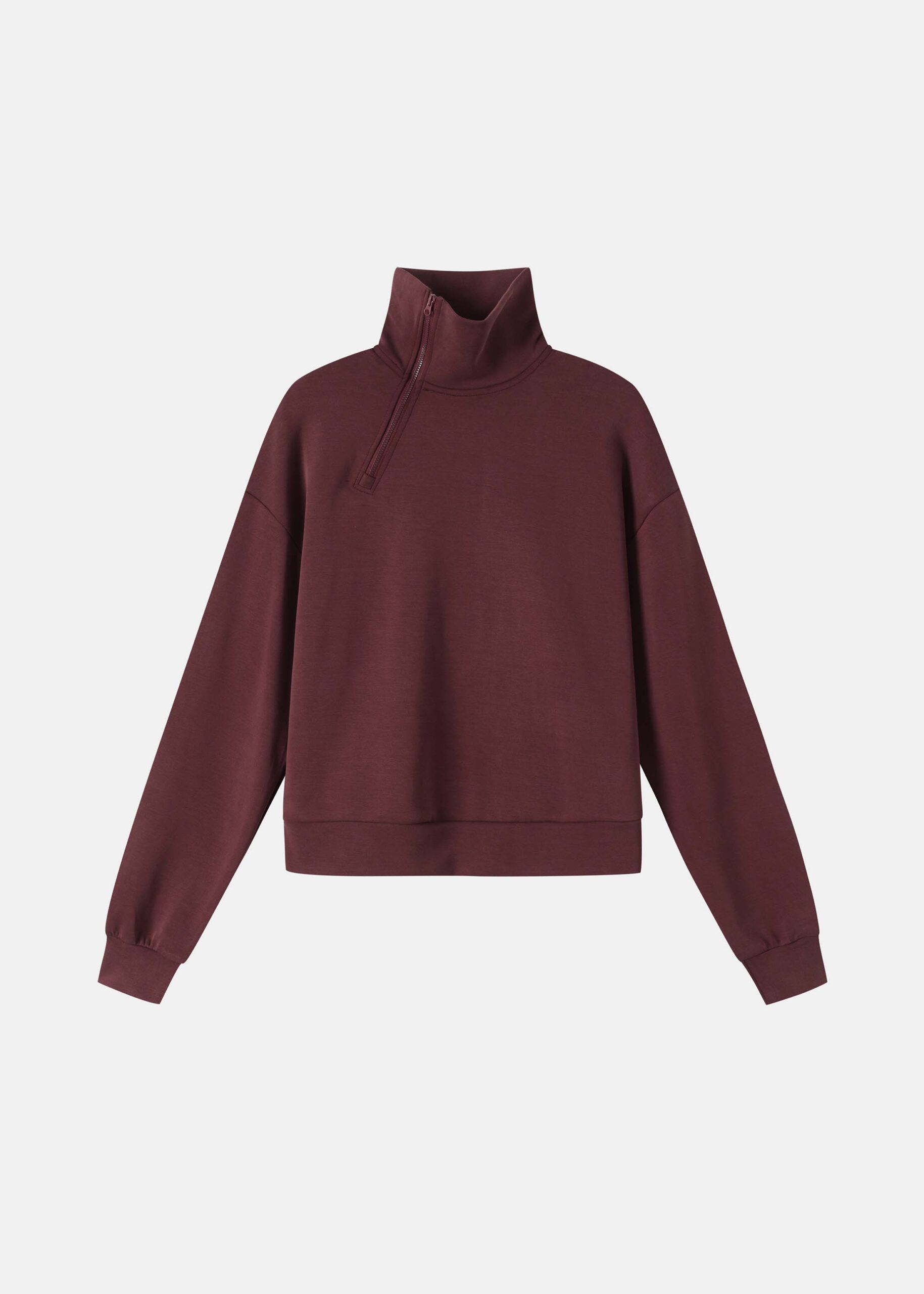 Women High-Neck Sweatshirt With Zipper
