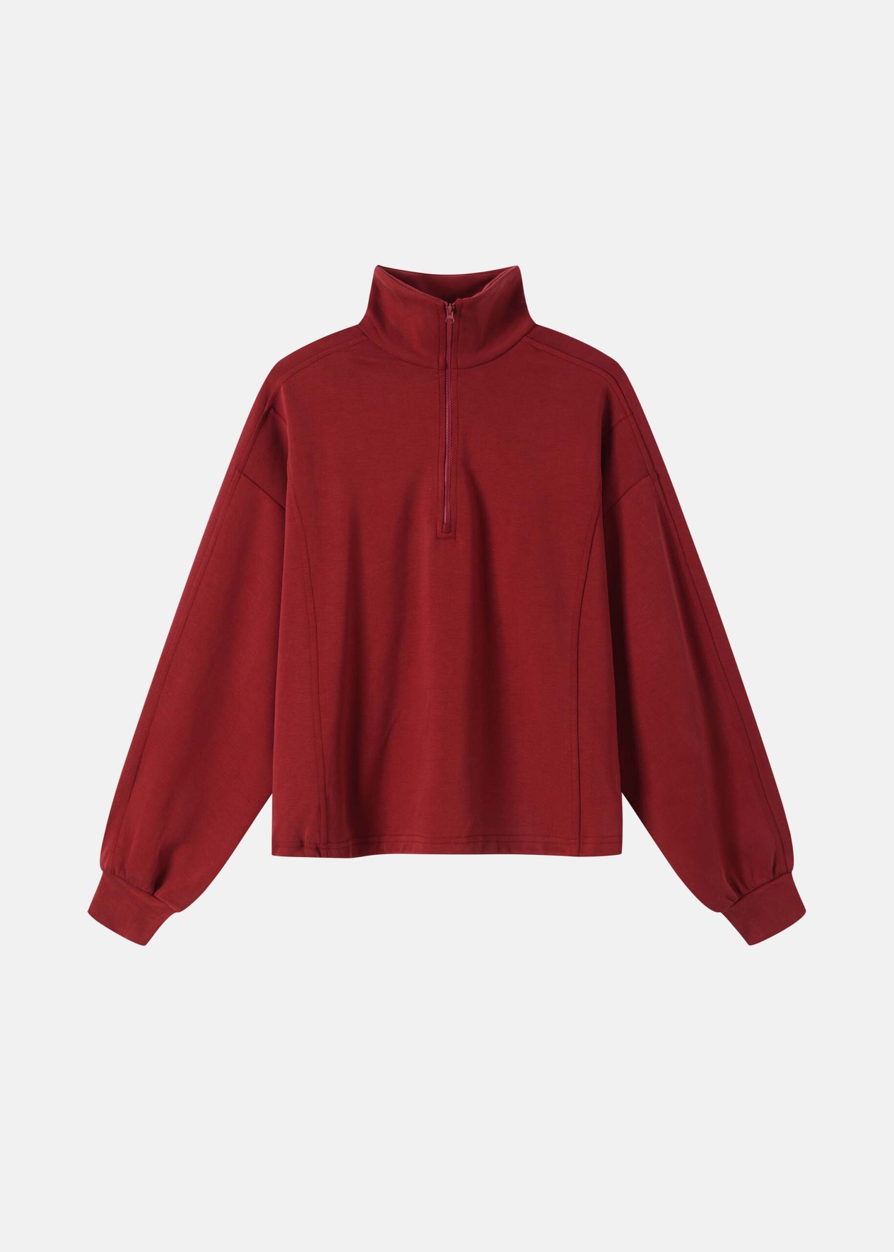 Women Quarter-Zipper Sweatshirt
