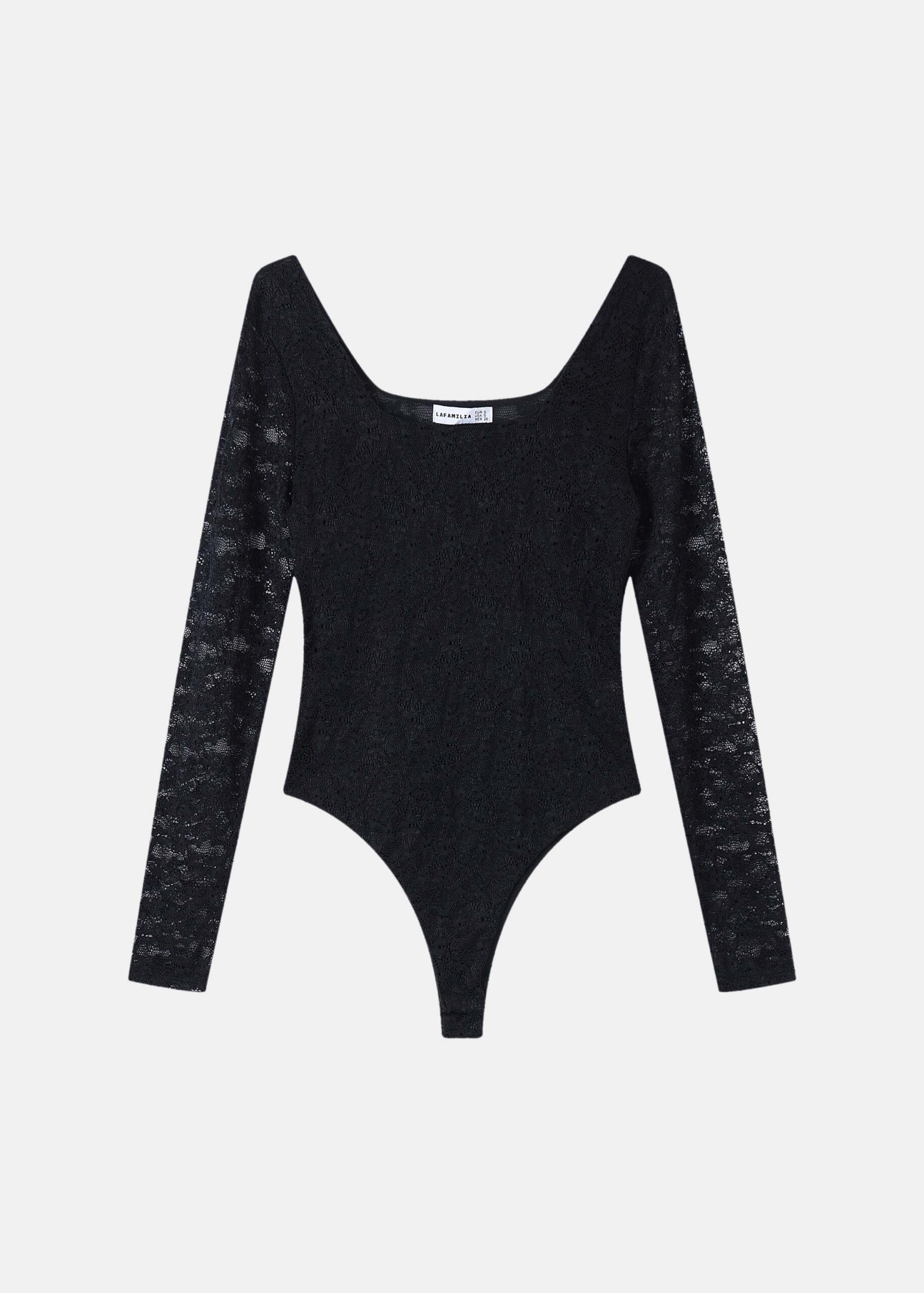 Women Square-Neckline Lace Bodysuit