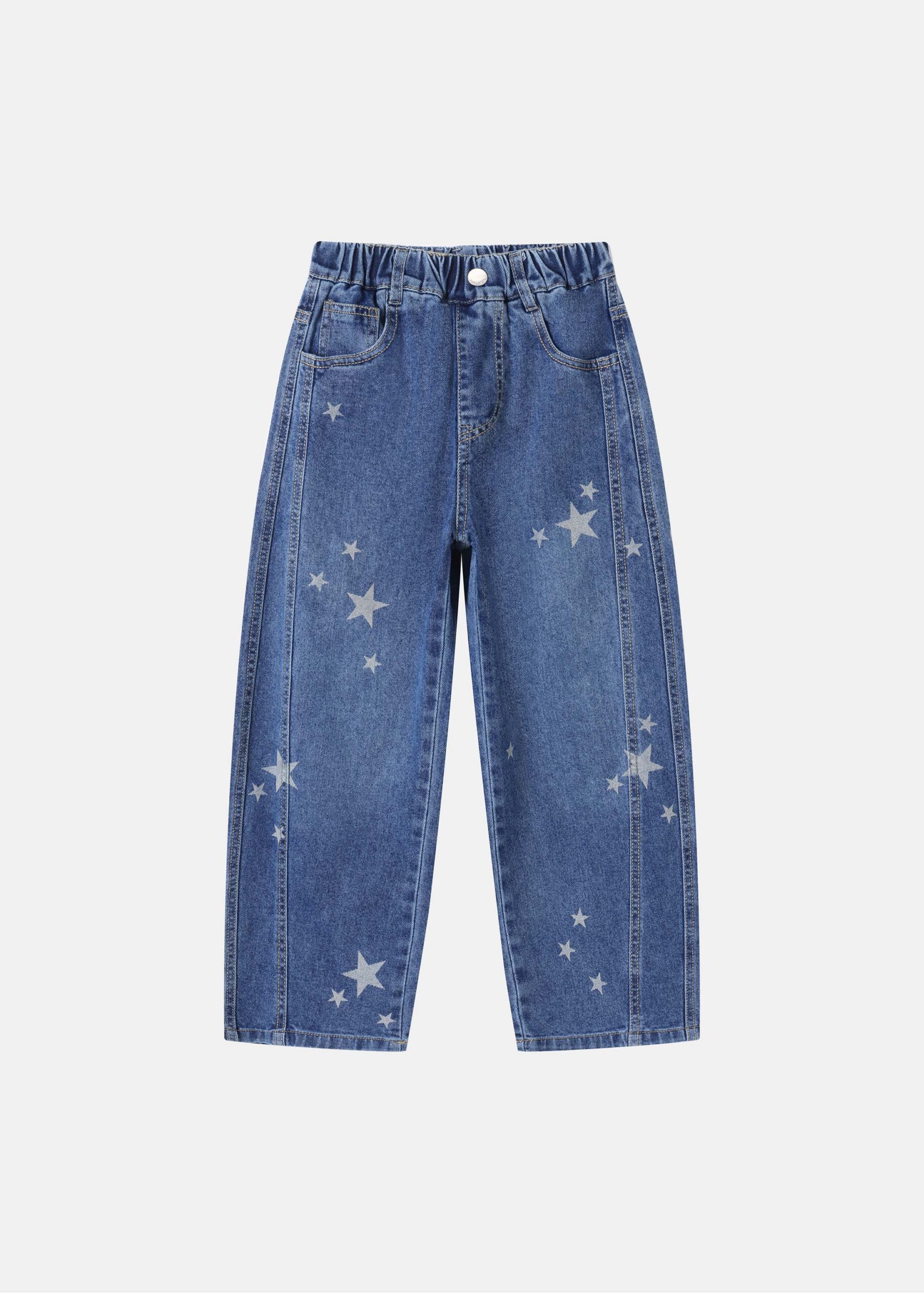 Kids Girl Stars Decor Jeans Trouser