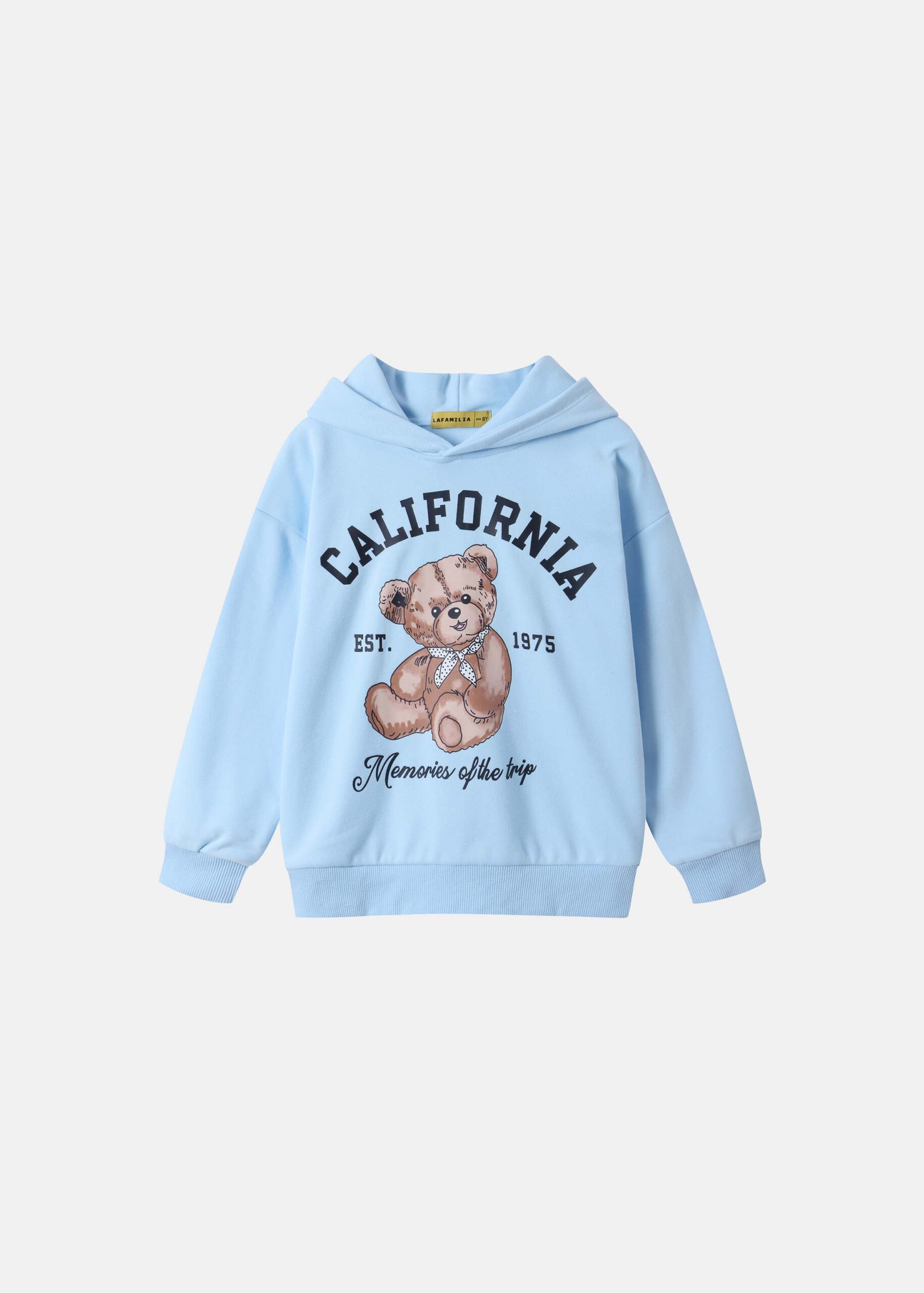 Kids Girl Teddy Bear Printed Hoodie