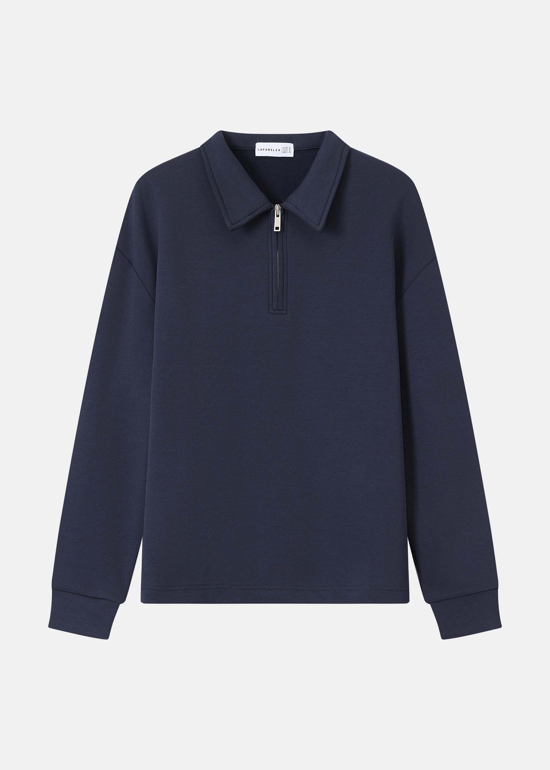 Men Quarter-Zip Polo Sweatshirt